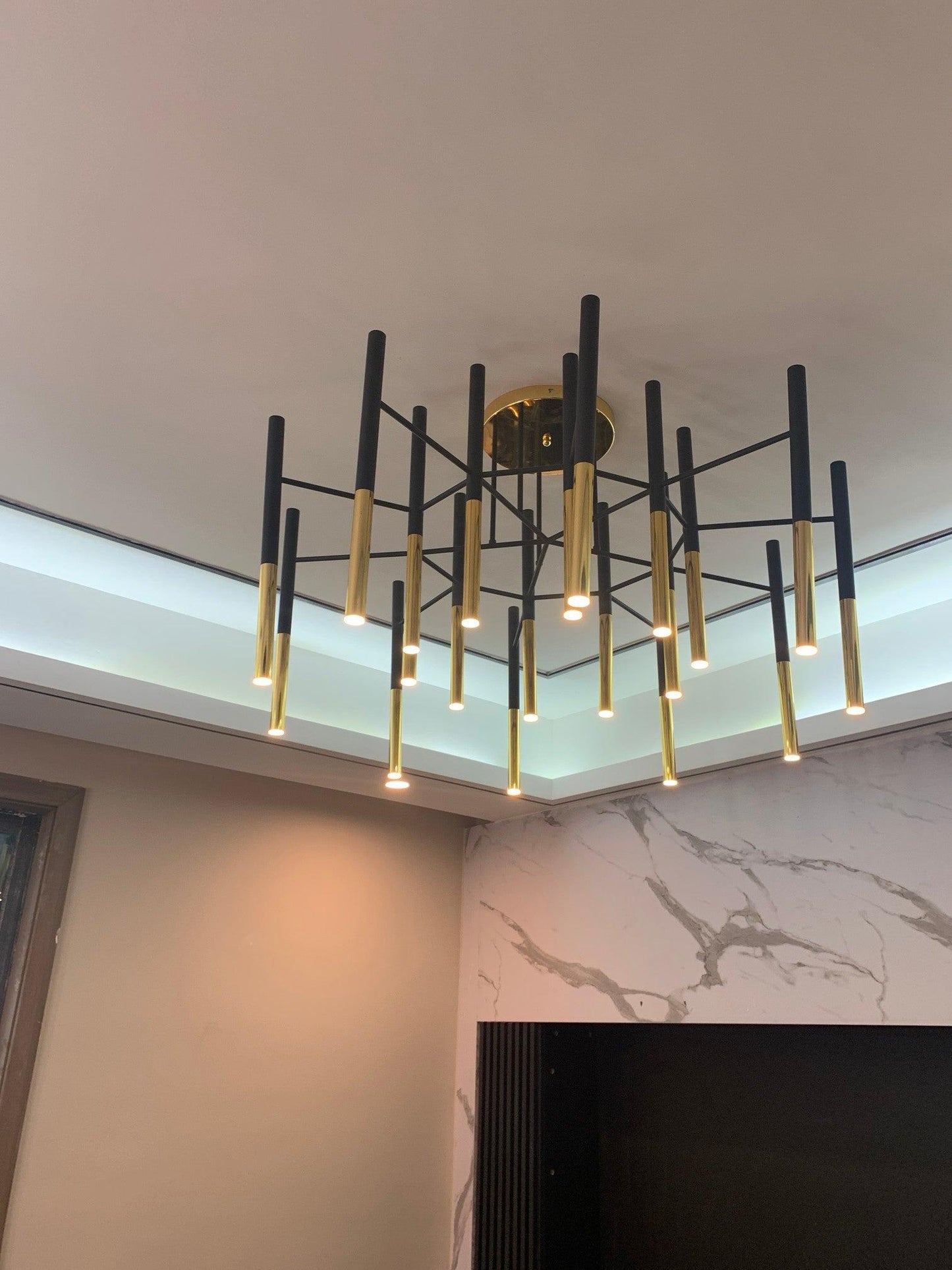 Metal Tubular Chandelier - YIOSI