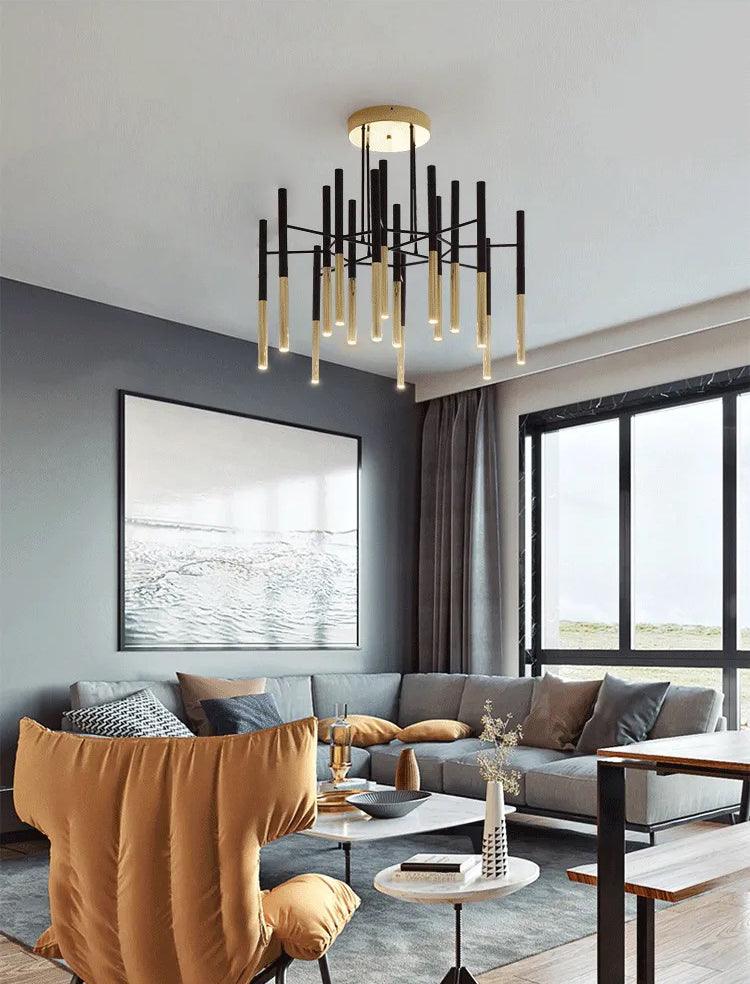 Metal Tubular Chandelier - YIOSI
