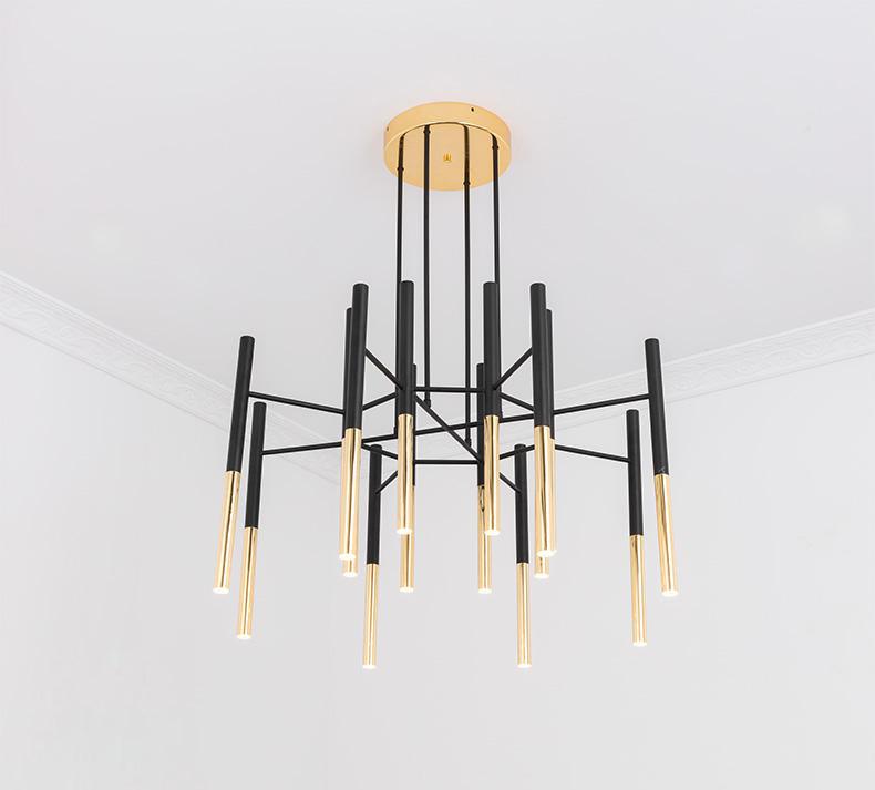 Metal Tubular Chandelier - YIOSI
