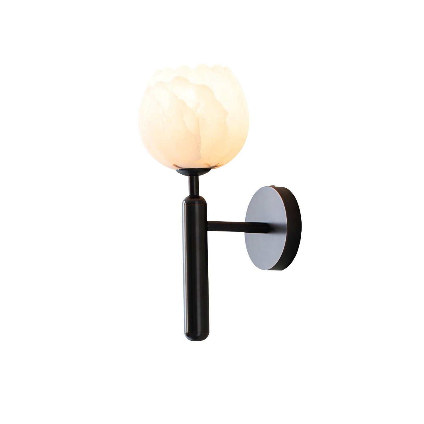 Elegant Brass & Alabaster Decorative Botanical Wall Lamp – Mian