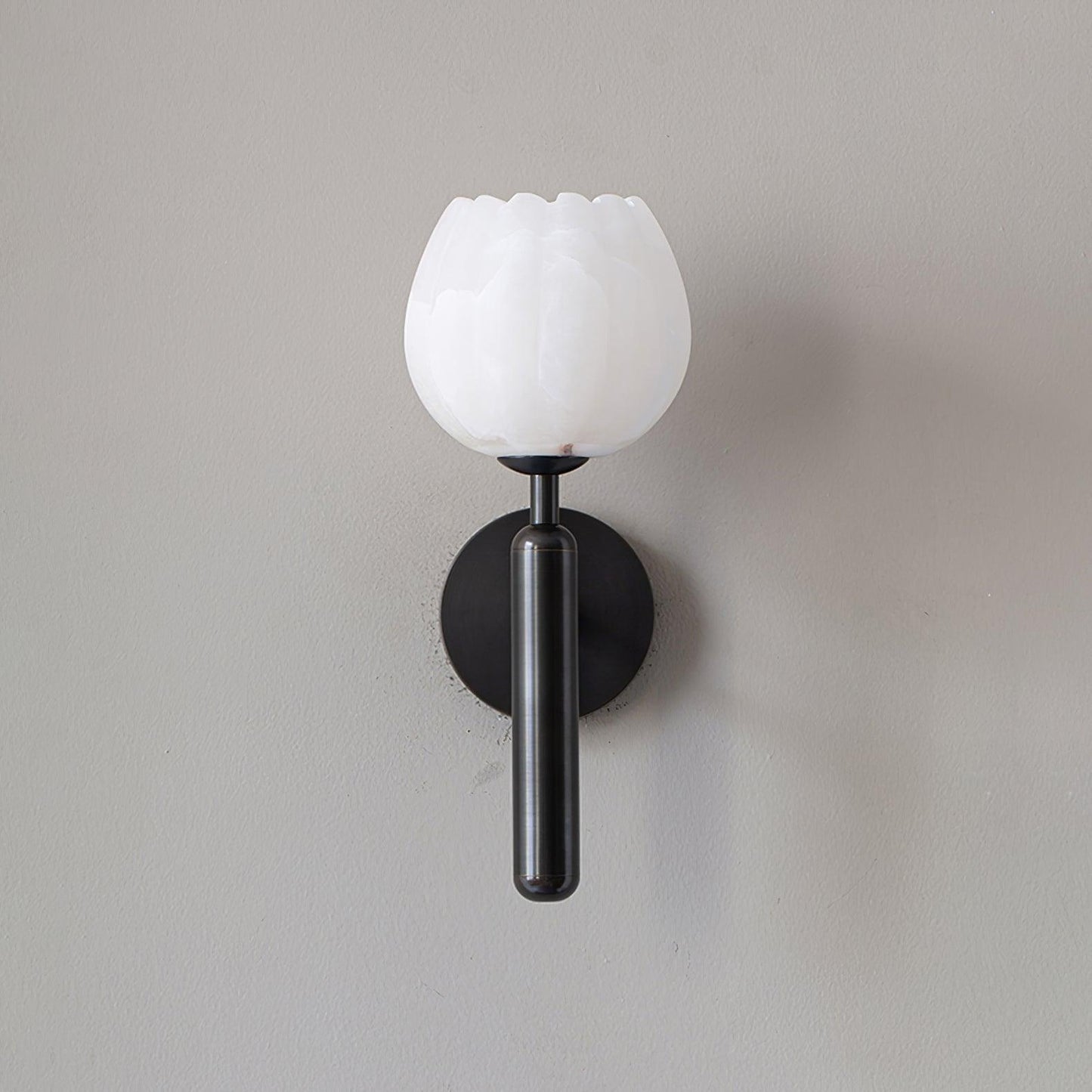 Elegant Brass & Alabaster Decorative Botanical Wall Lamp – Mian