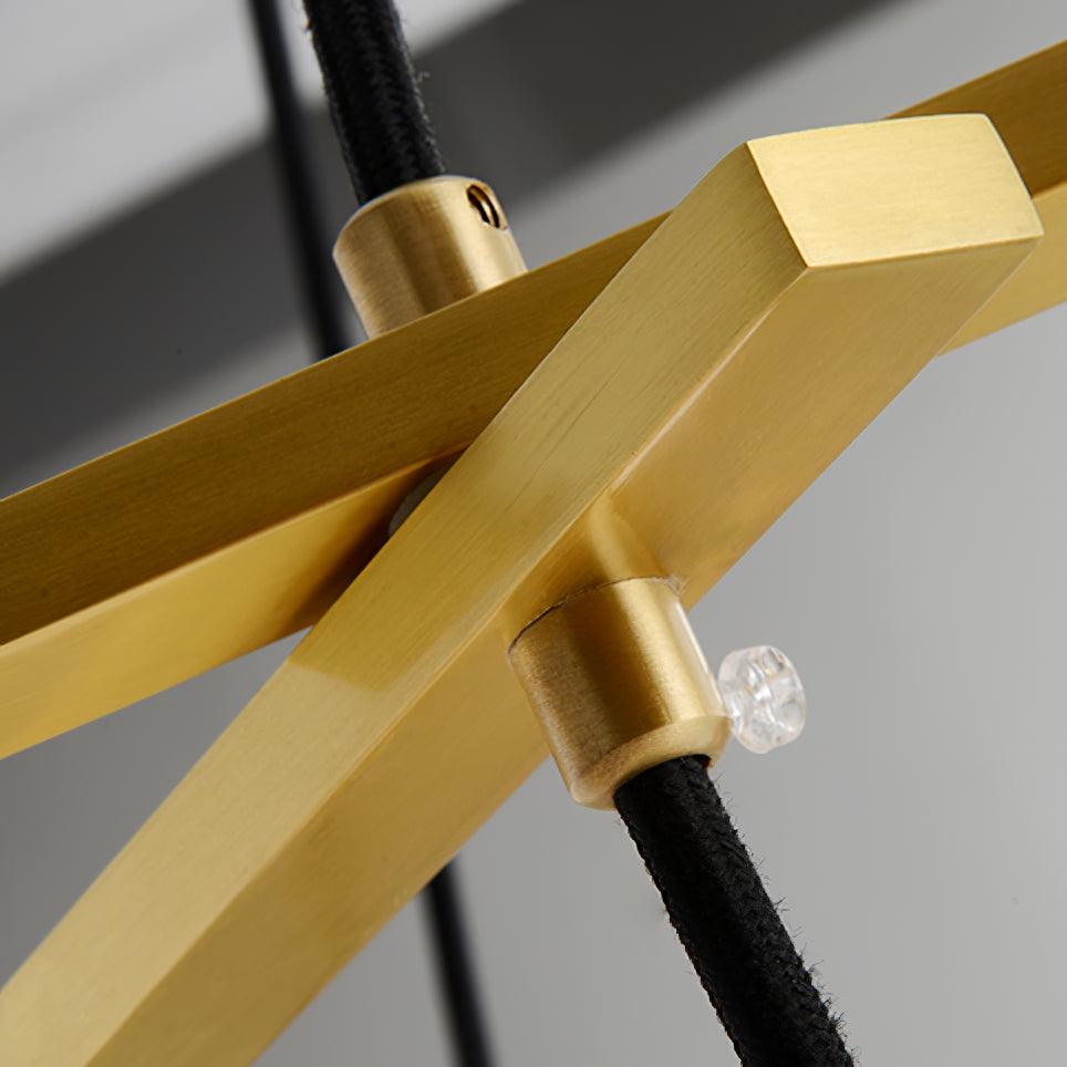 Miira Brass & White Alabaster Chandelier – Retro Inspired Ceiling Light