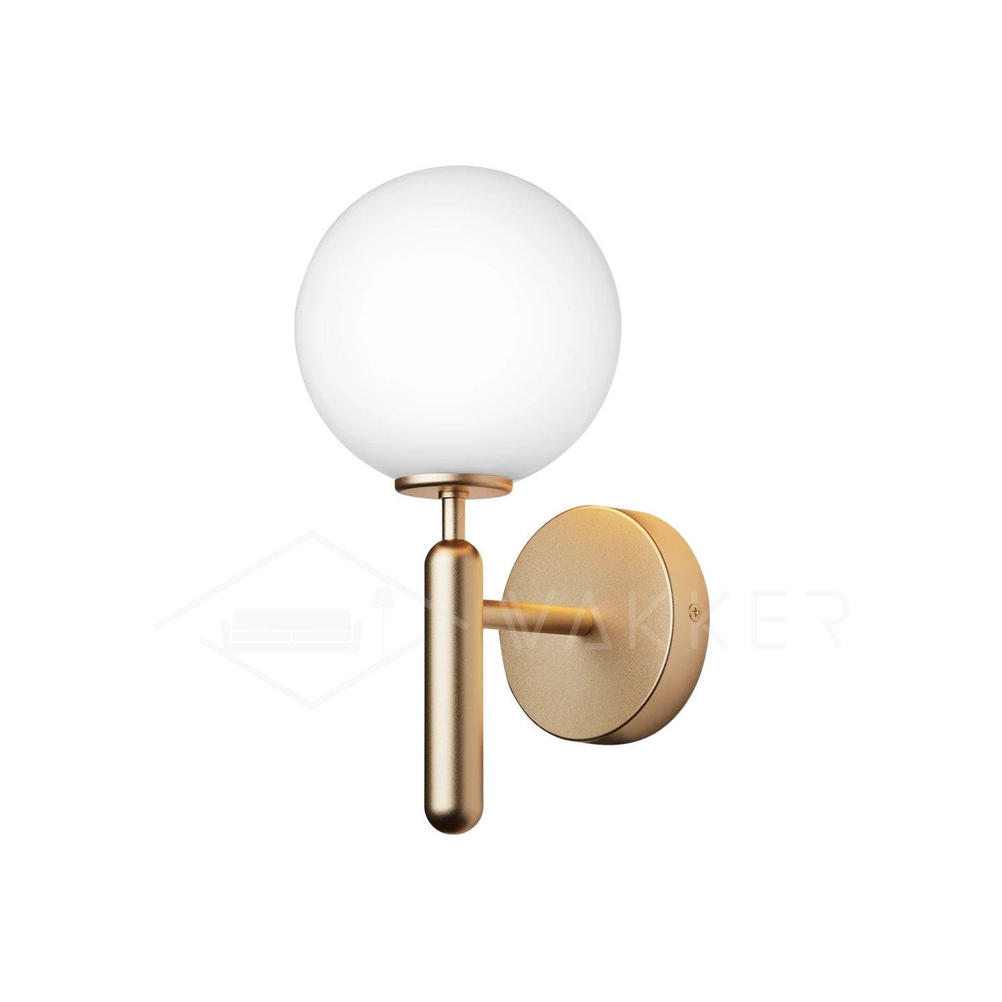 Scandiluxe Brass & Glass Wall Light – Elegant Nordic Sconce