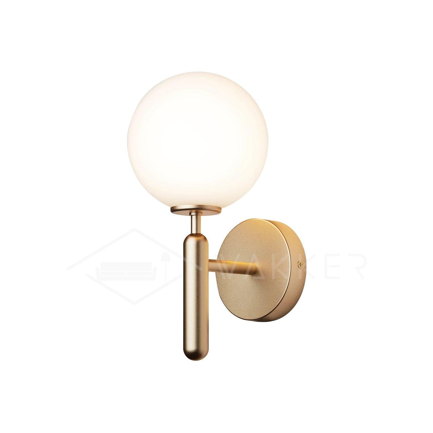 Scandiluxe Brass & Glass Wall Light – Elegant Nordic Sconce
