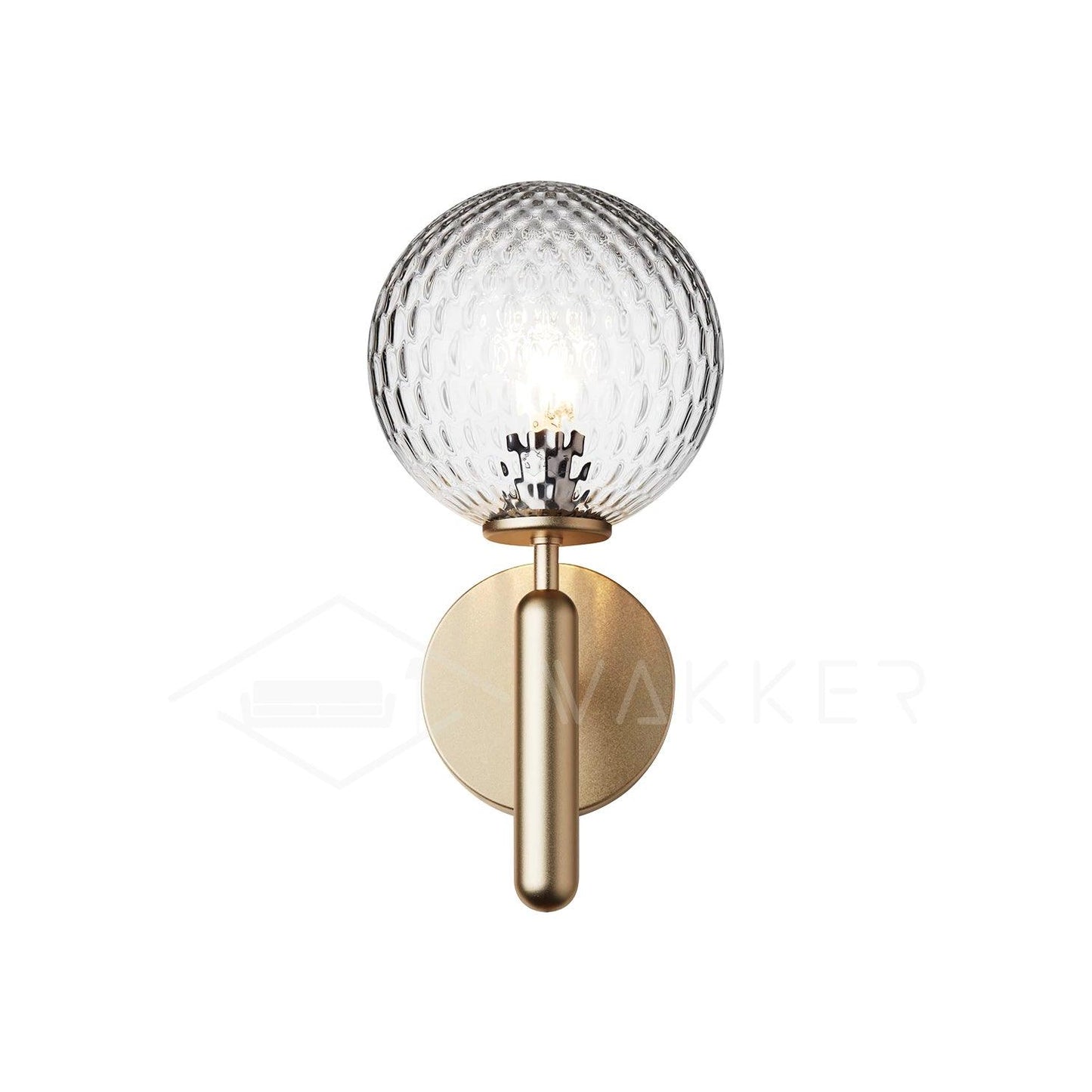 Scandiluxe Brass & Glass Wall Light – Elegant Nordic Sconce