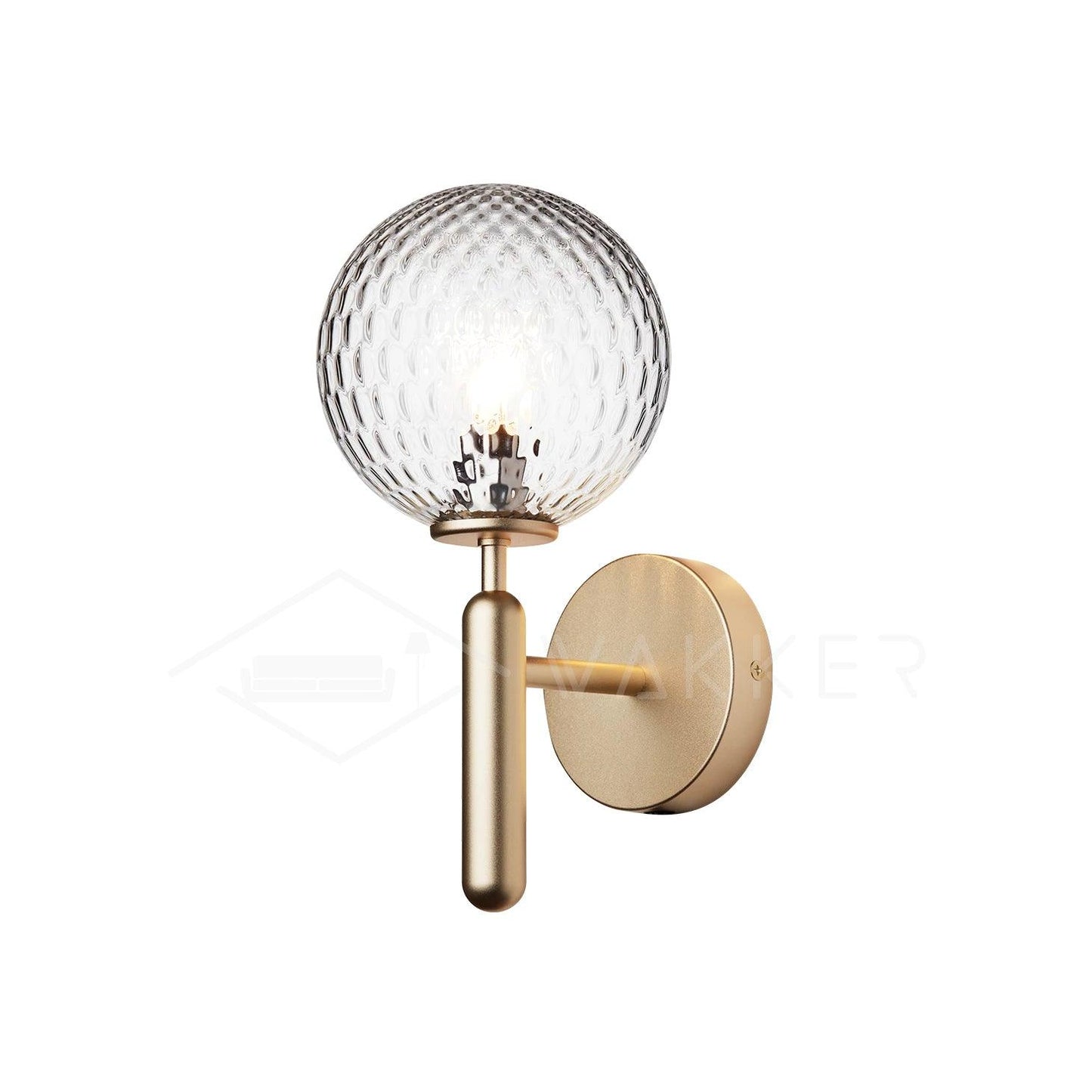 Scandiluxe Brass & Glass Wall Light – Elegant Nordic Sconce