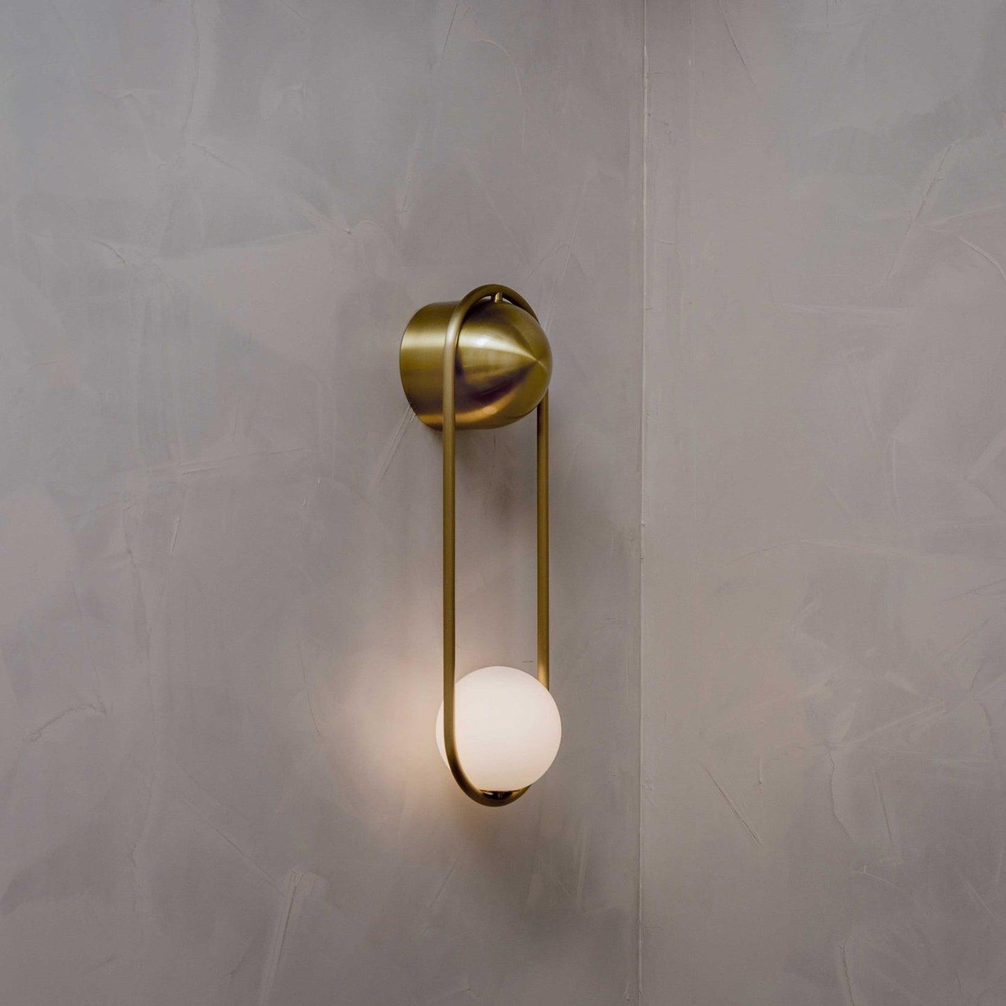Vakkerlight Mila Brass & White Wall Sconce Modern Art Deco