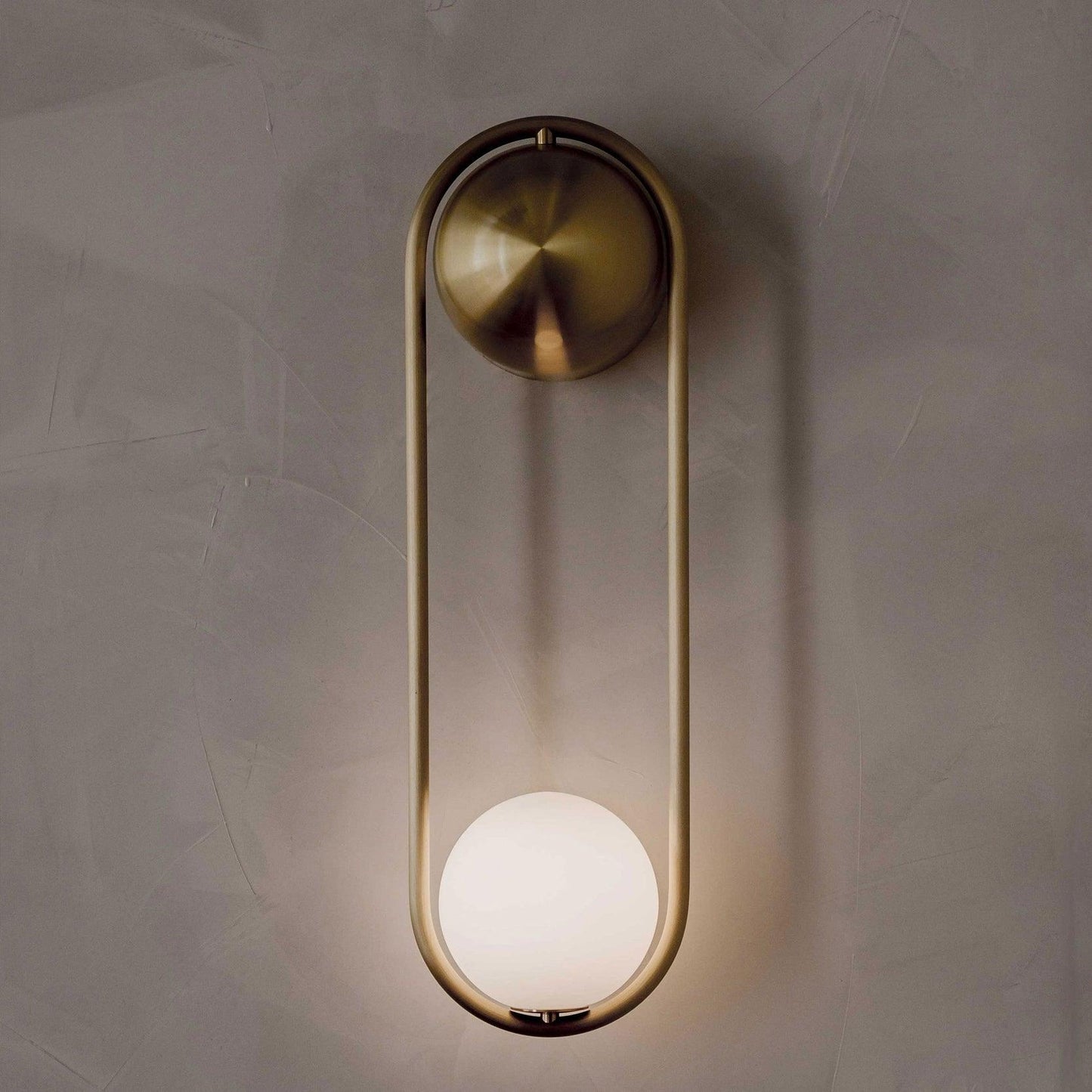 Vakkerlight Mila Brass & White Wall Sconce Modern Art Deco