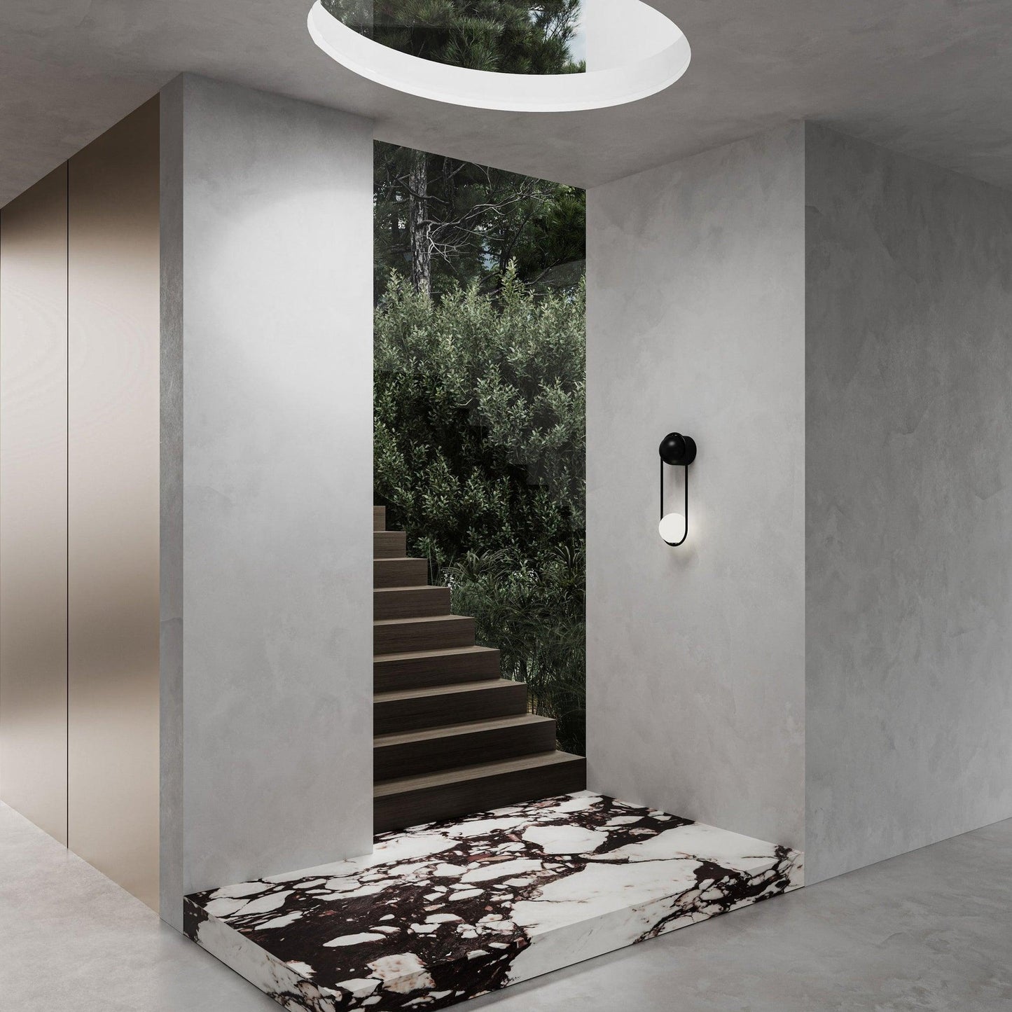 Vakkerlight Mila Brass & White Wall Sconce Modern Art Deco