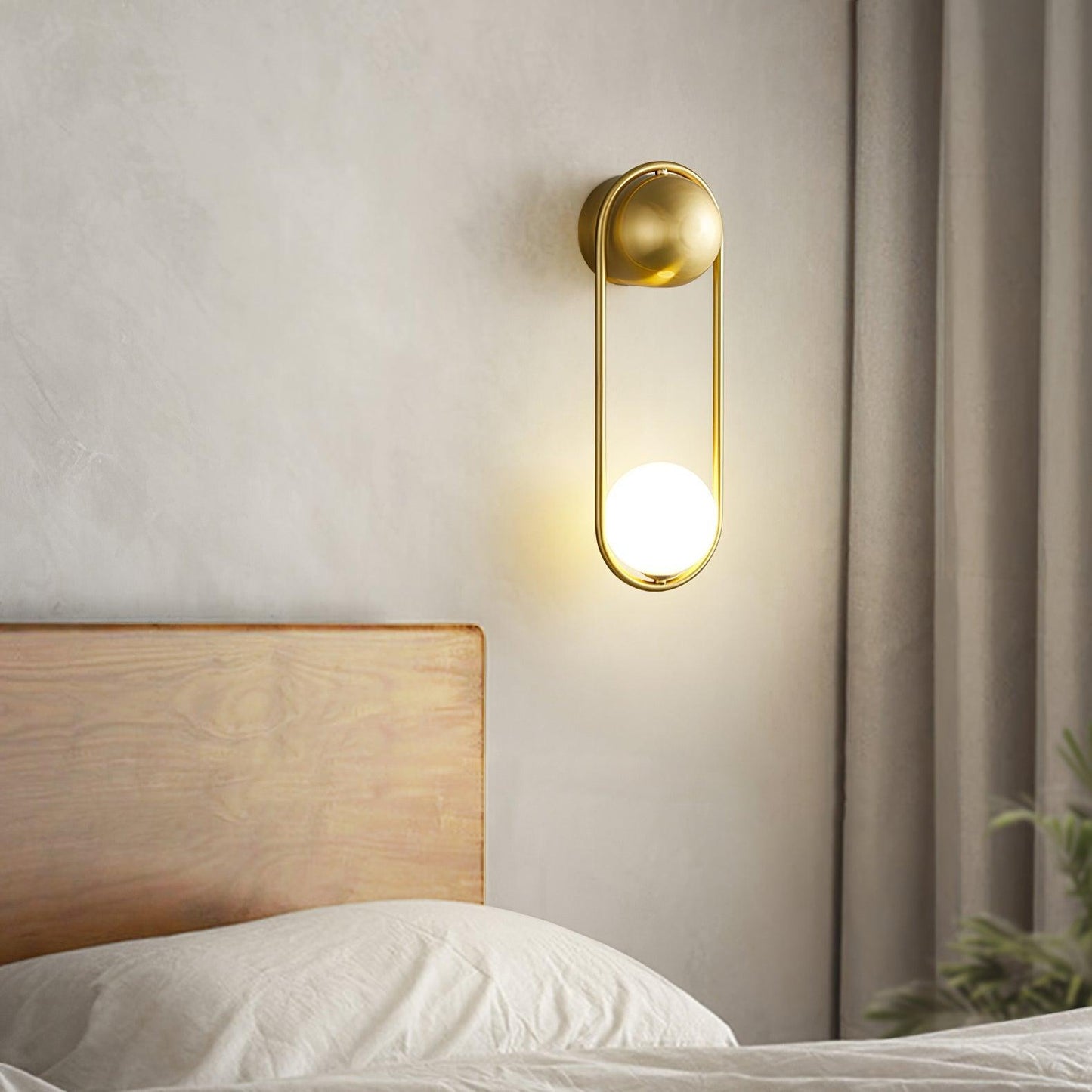 Vakkerlight Mila Brass & White Wall Sconce Modern Art Deco