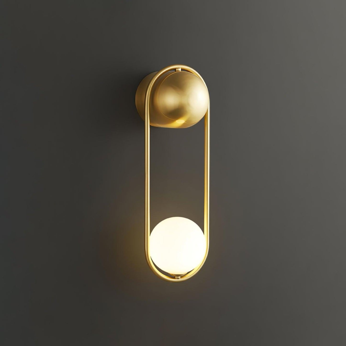 Vakkerlight Mila Brass & White Wall Sconce Modern Art Deco