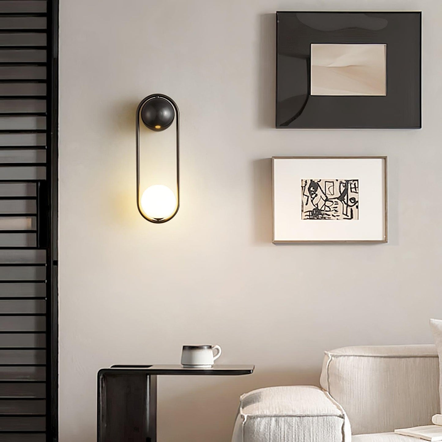 Vakkerlight Mila Brass & White Wall Sconce Modern Art Deco