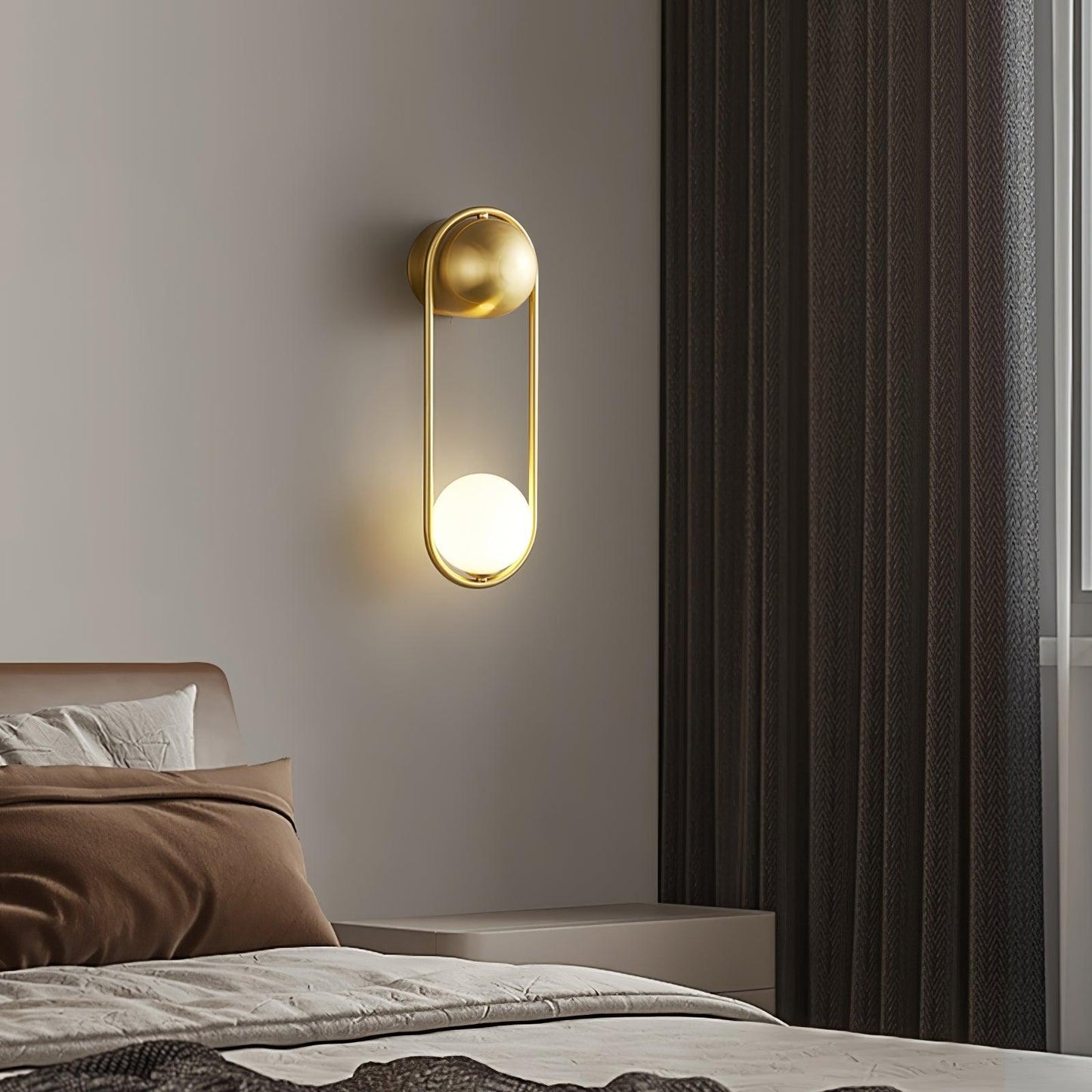 Vakkerlight Mila Brass & White Wall Sconce Modern Art Deco