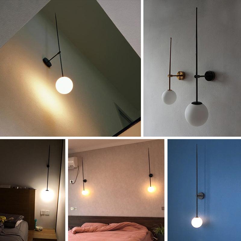 Vakkerlight Mobile Wall Lamp – Sleek Gold & Black Metal Glass Light
