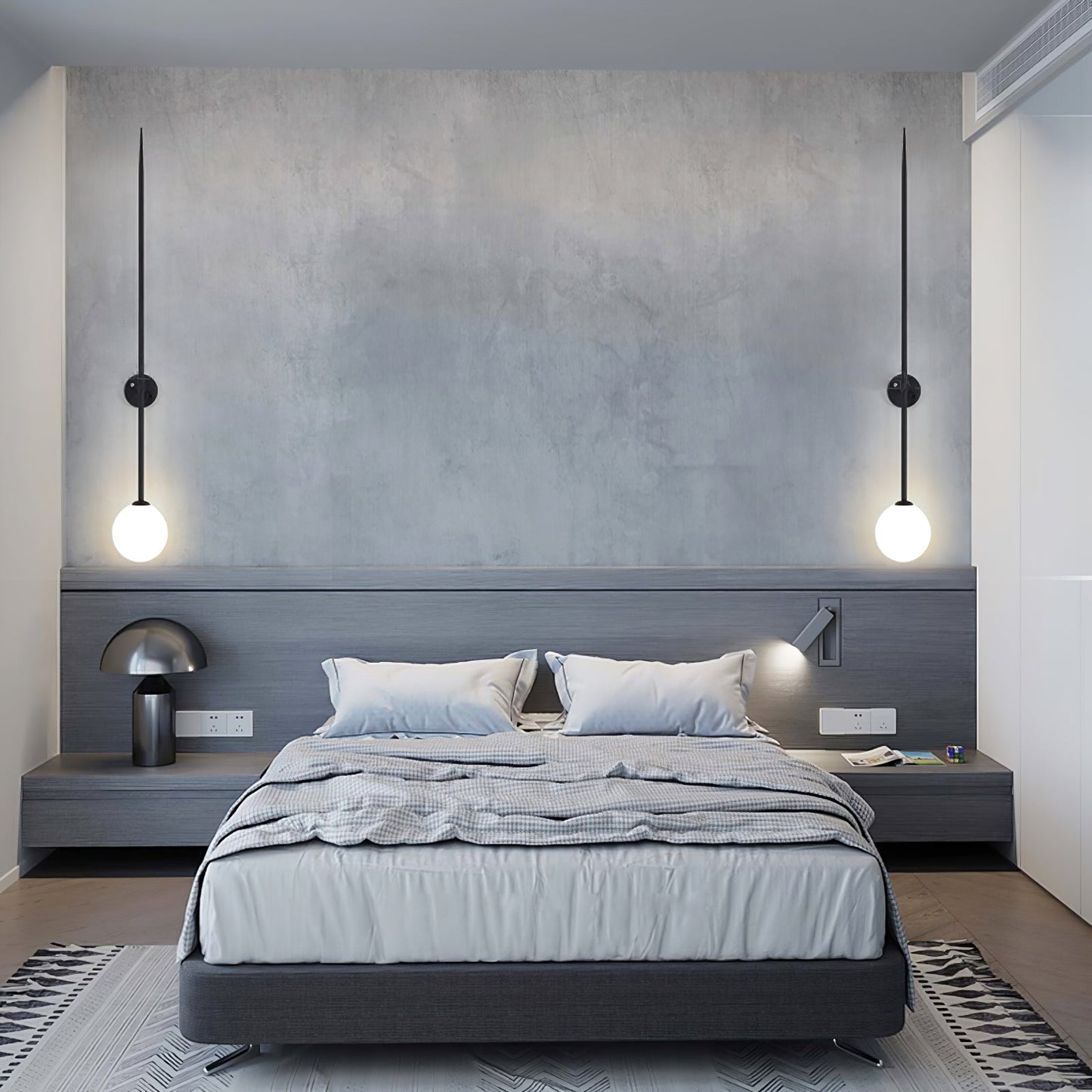 Vakkerlight Mobile Wall Lamp – Sleek Gold & Black Metal Glass Light