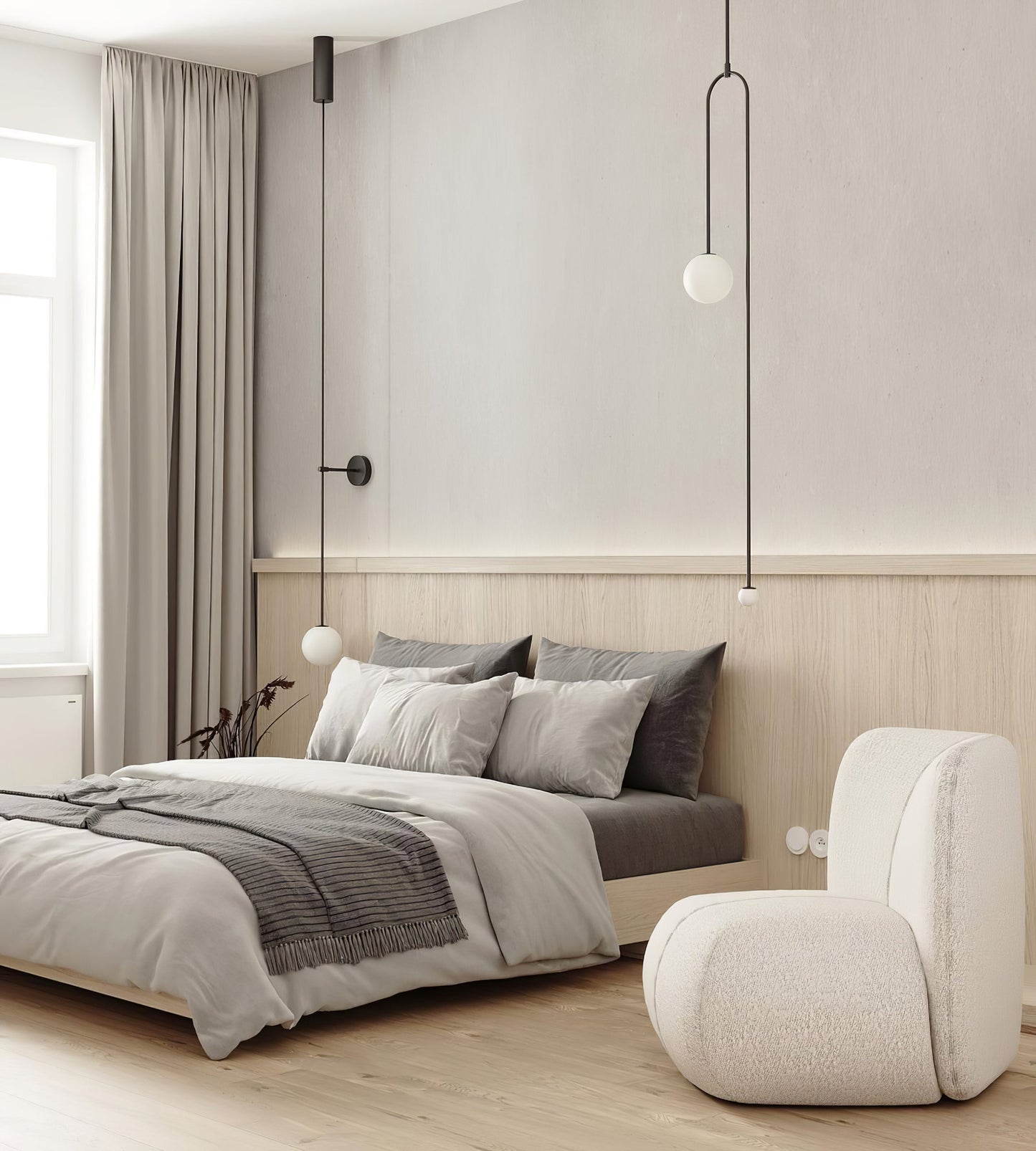 Vakkerlight Mobile Wall Lamp – Sleek Gold & Black Metal Glass Light