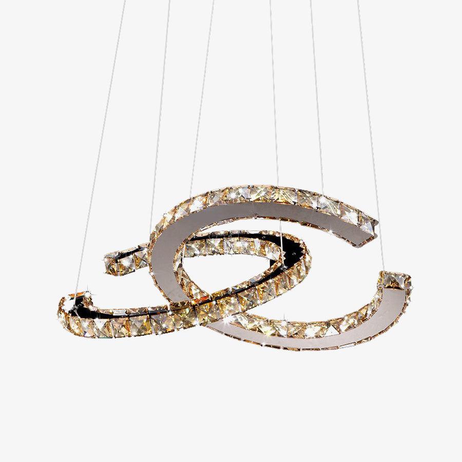 Modern Crystal Double C Chandelier - YIOSI
