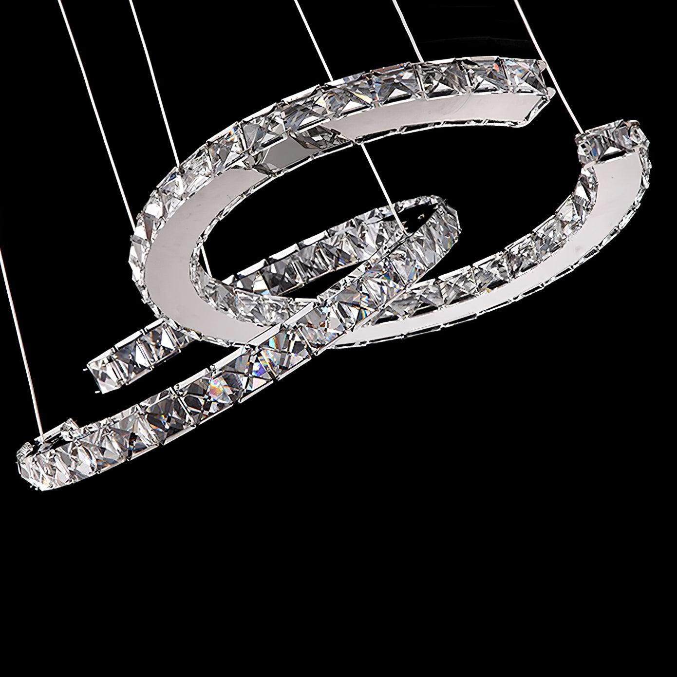 Modern Crystal Double C Chandelier - YIOSI