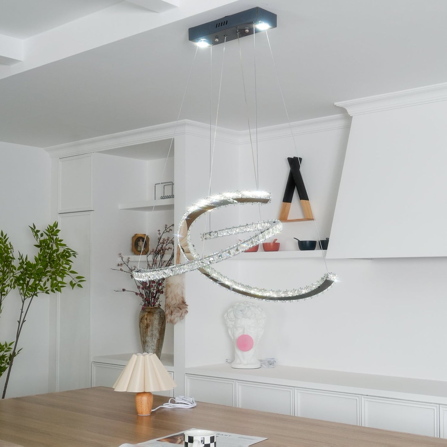Modern Crystal Double C Chandelier - YIOSI