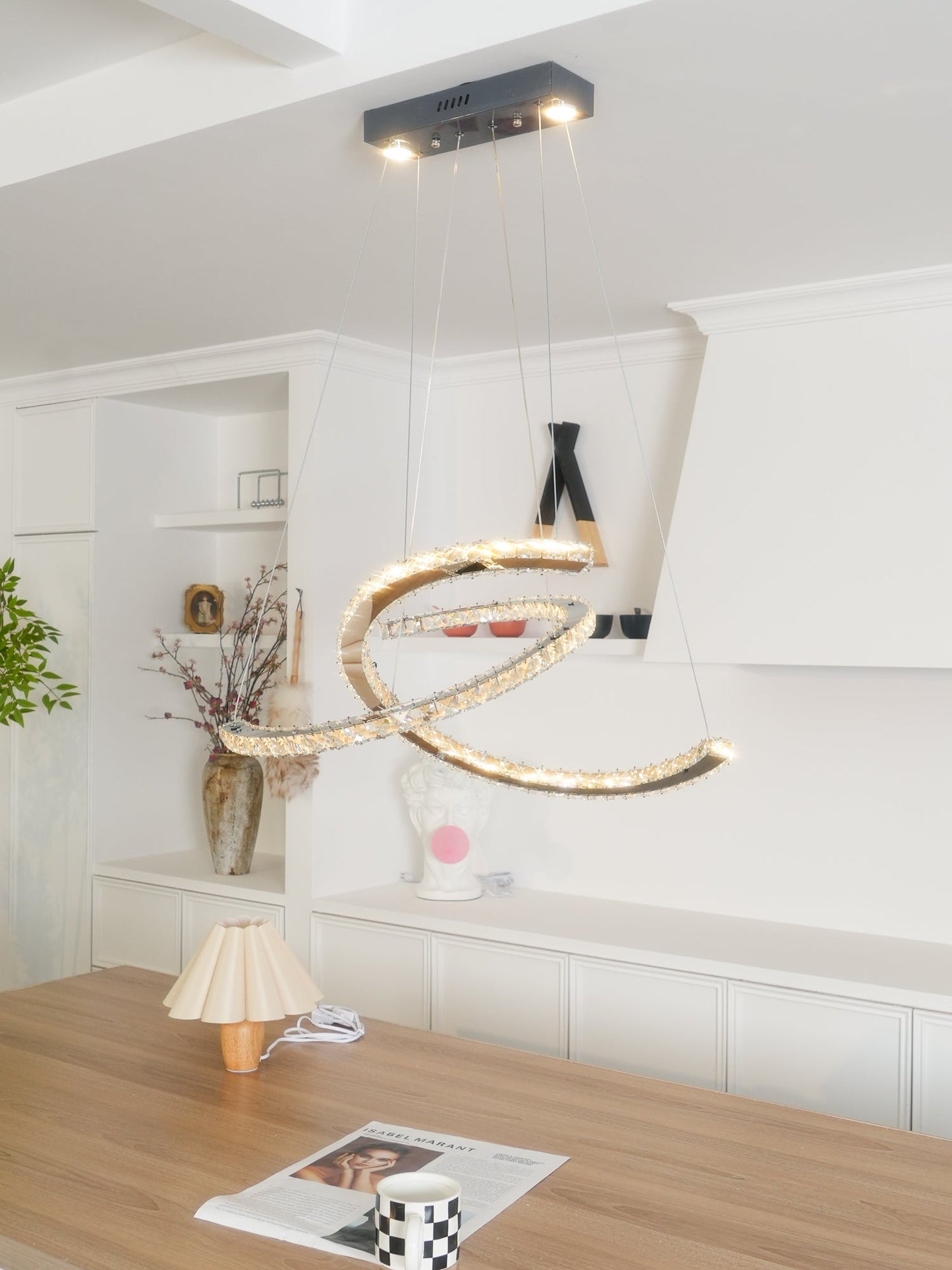 Modern Crystal Double C Chandelier - YIOSI