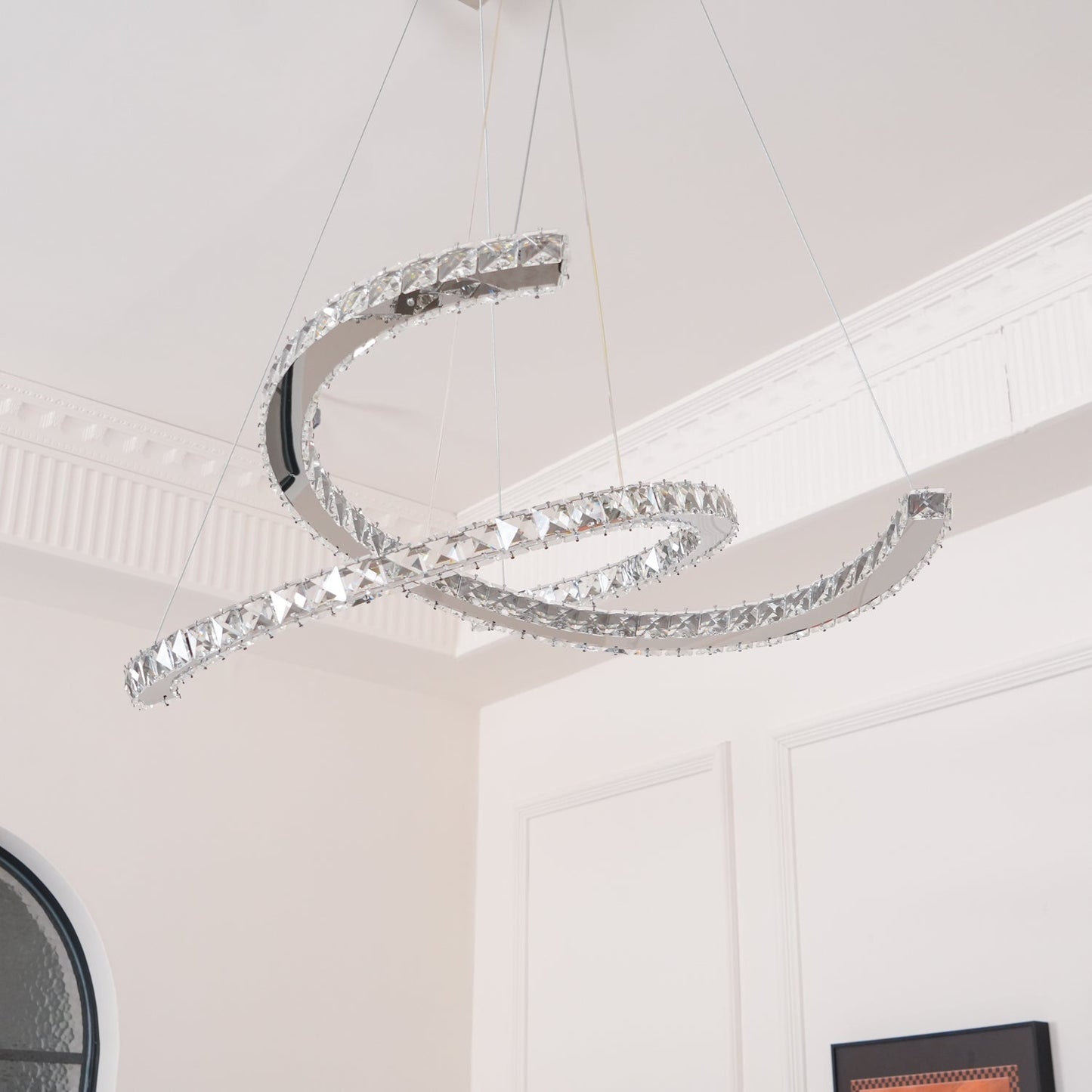 Modern Crystal Double C Chandelier - YIOSI