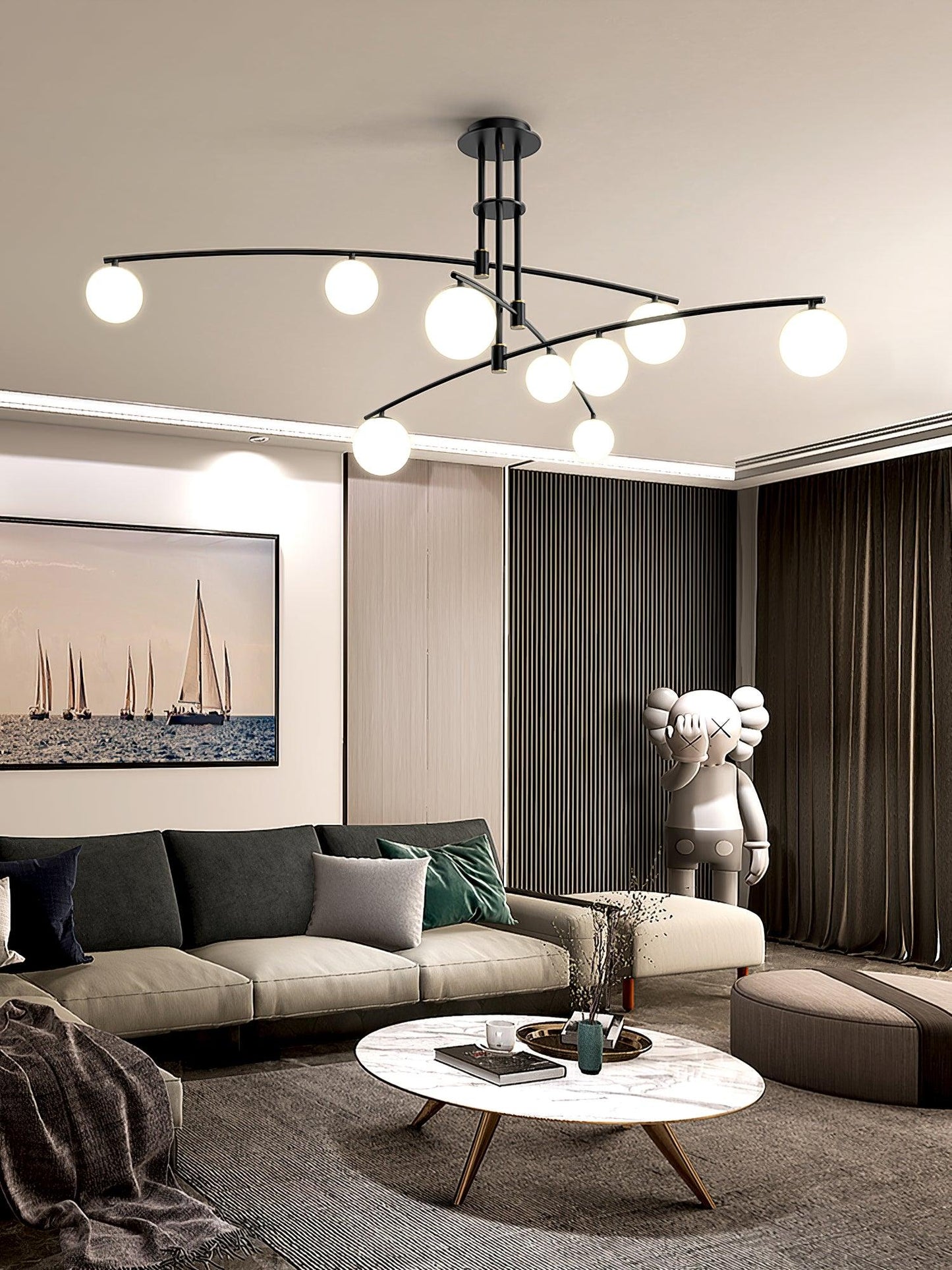Modern Long Arm Chandelier - YIOSI