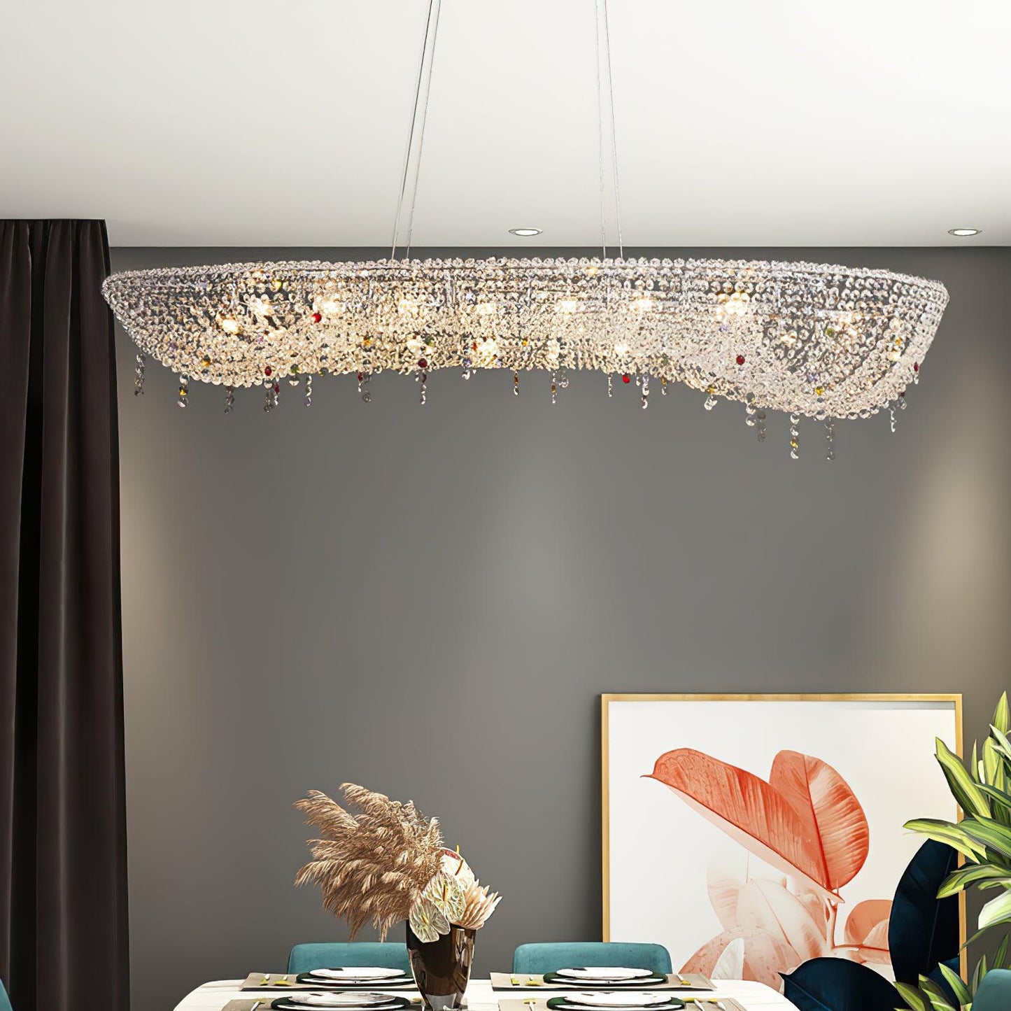 Modern Round Crystal Chandelier - YIOSI