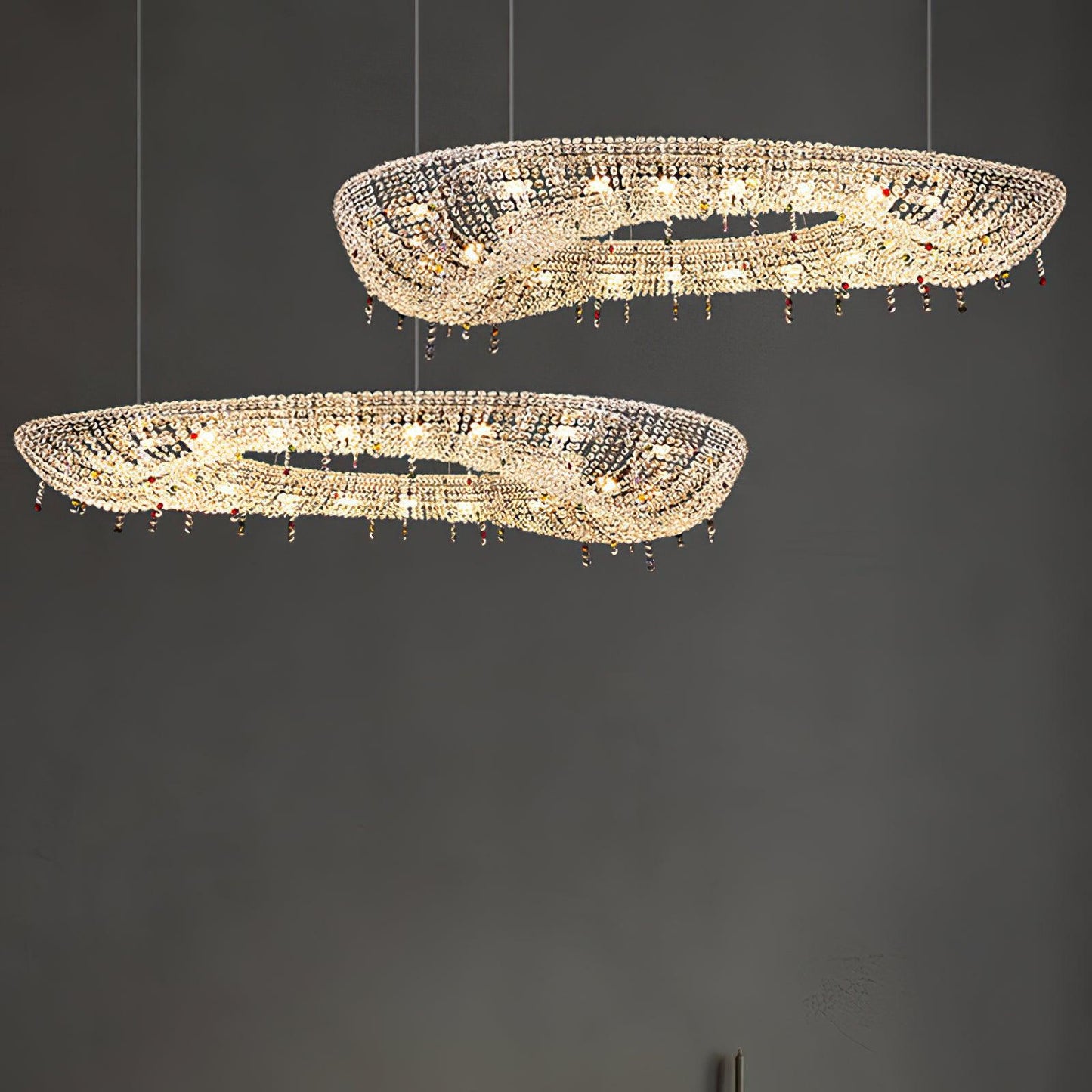 Modern Round Crystal Chandelier - YIOSI