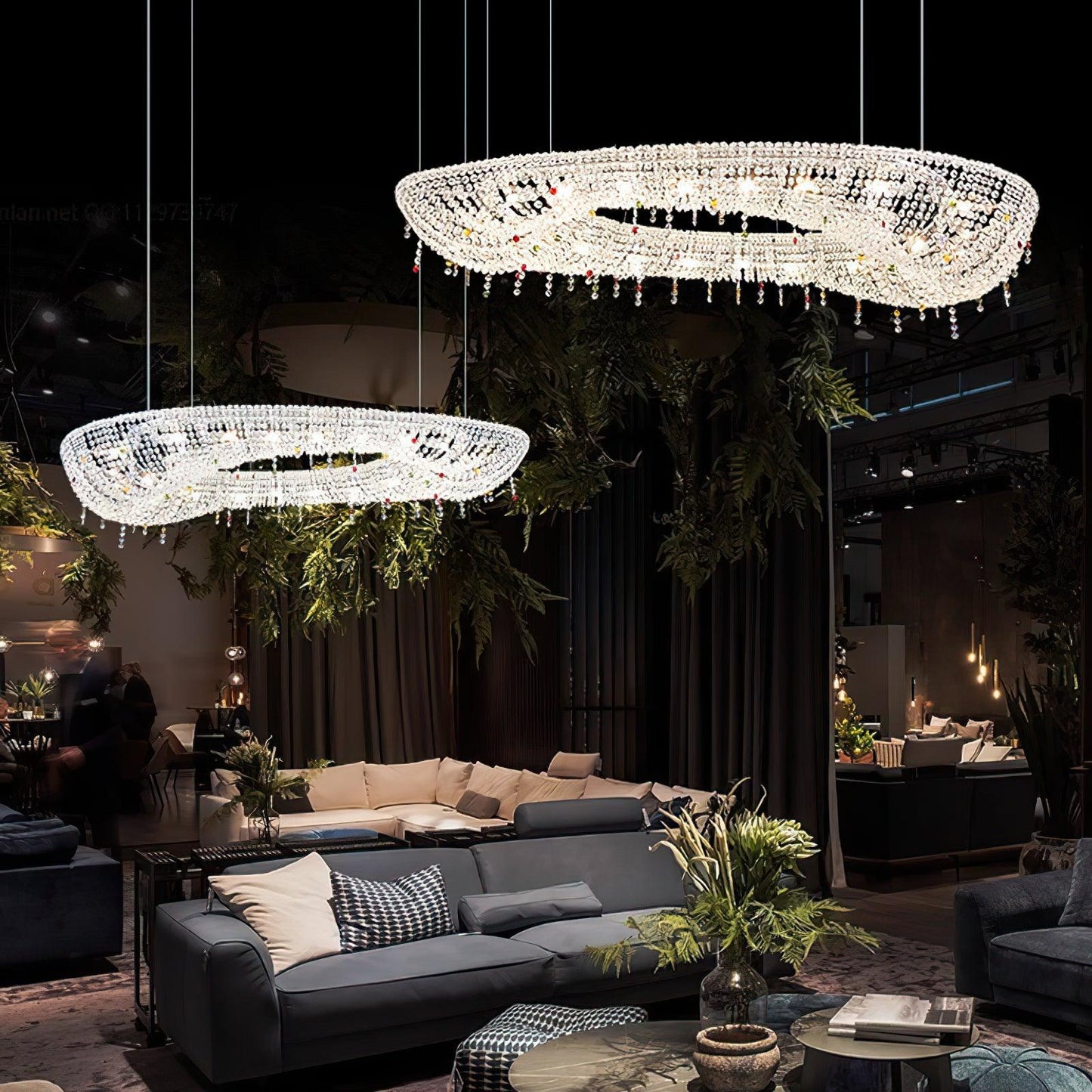 Modern Round Crystal Chandelier - YIOSI