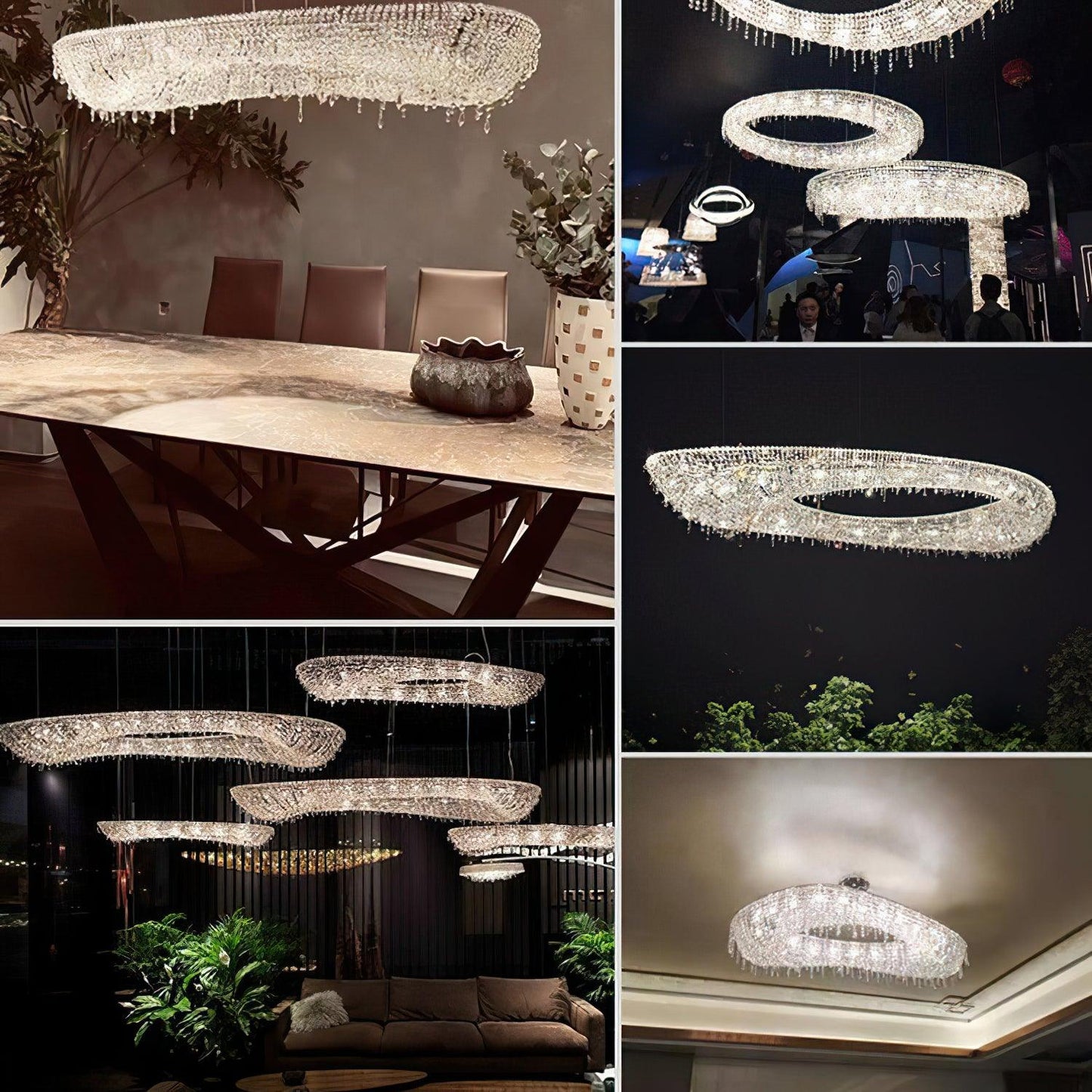 Modern Round Crystal Chandelier - YIOSI