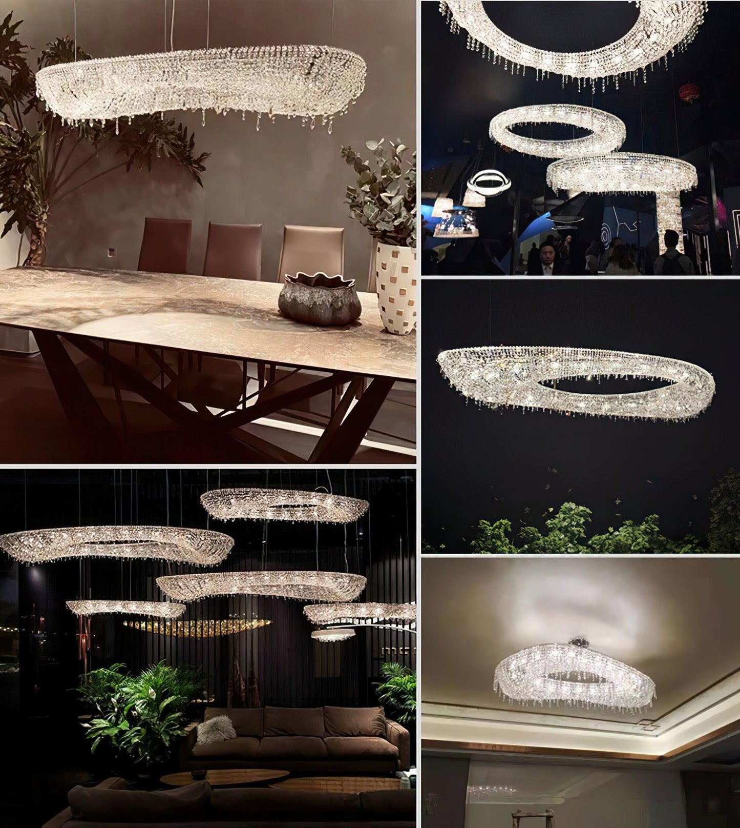 Modern Round Crystal Chandelier - YIOSI
