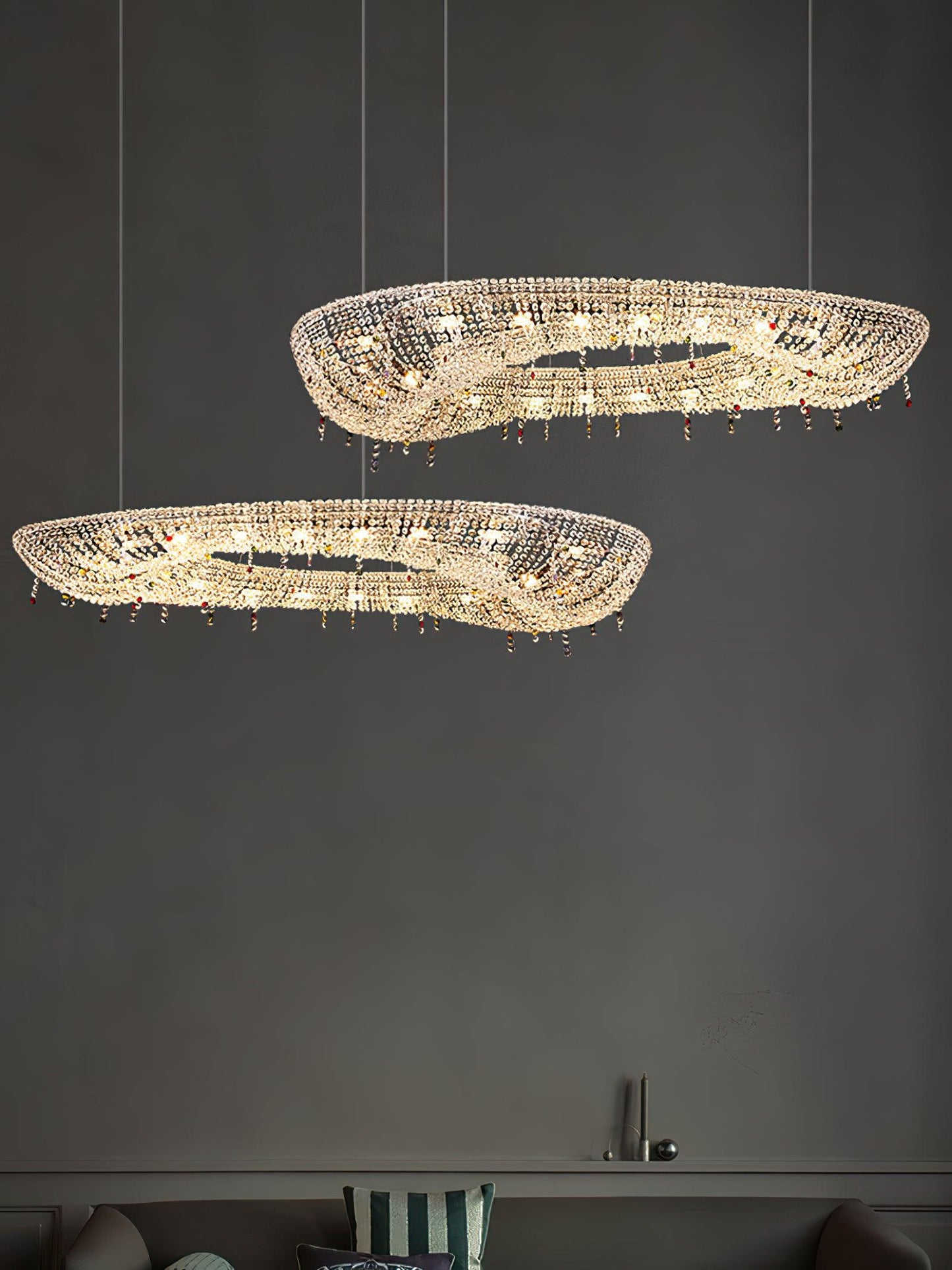 Modern Round Crystal Chandelier - YIOSI