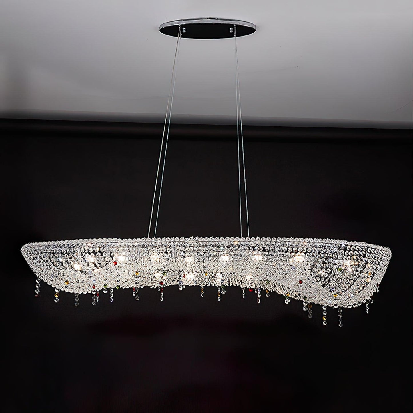 Modern Round Crystal Chandelier - YIOSI