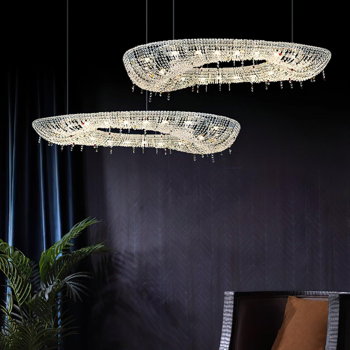 Modern Round Crystal Chandelier - YIOSI