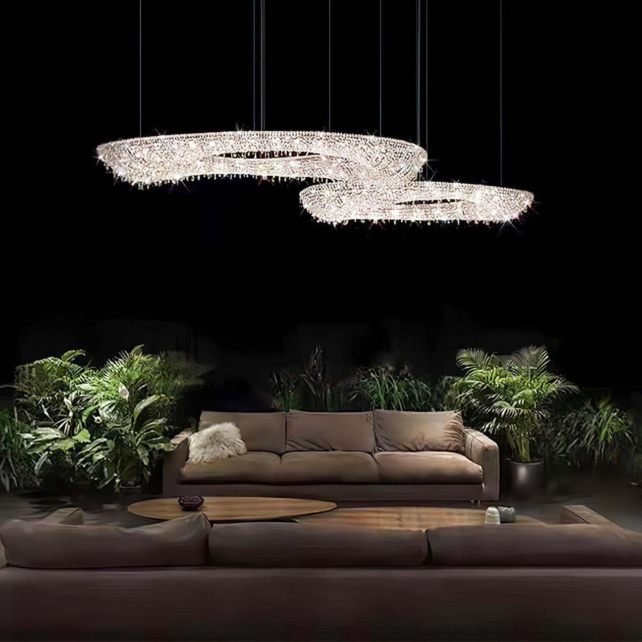 Modern Round Crystal Chandelier - YIOSI