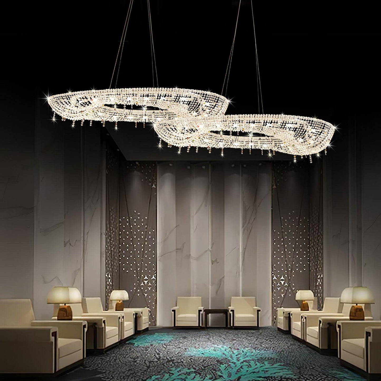 Modern Round Crystal Chandelier - YIOSI