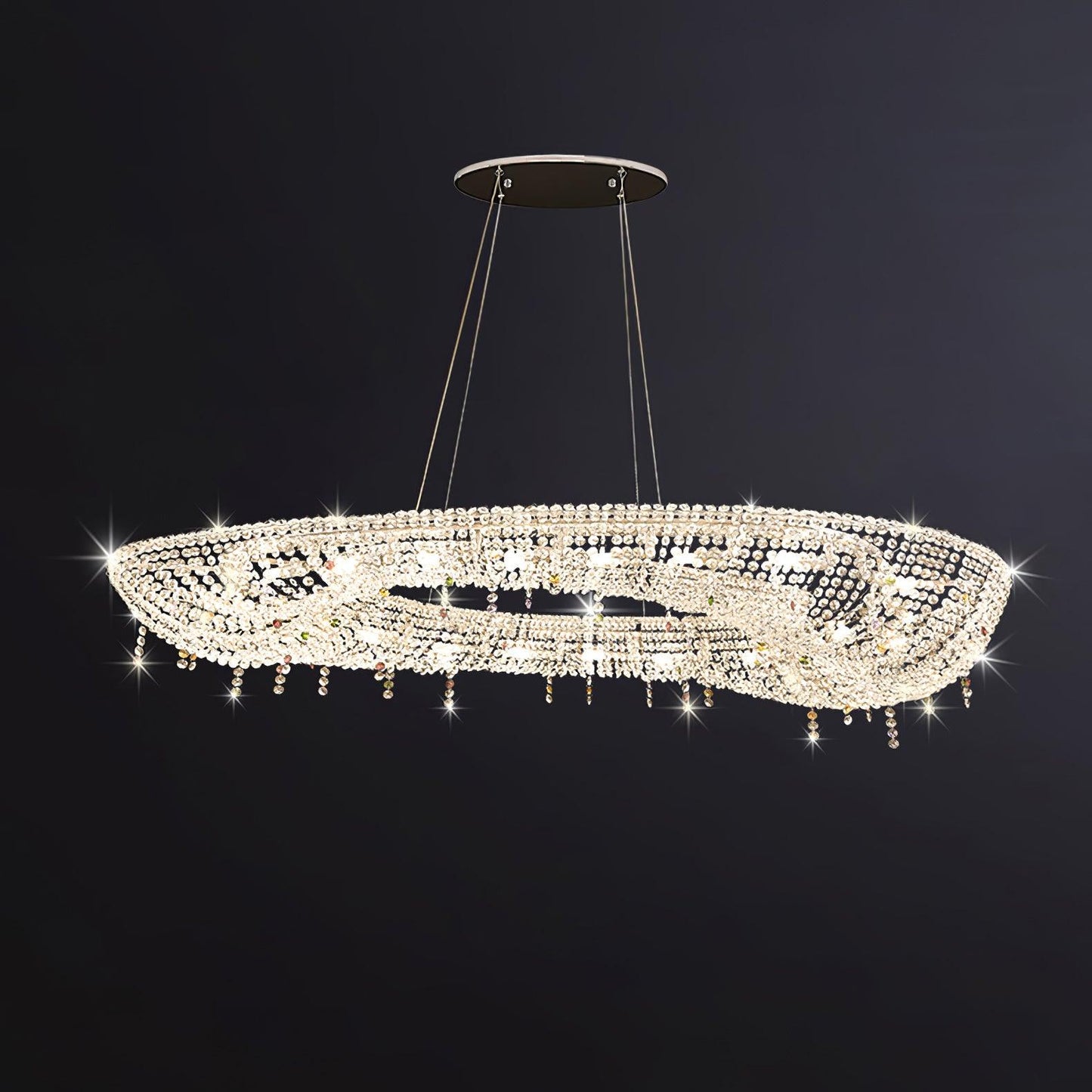 Modern Round Crystal Chandelier - YIOSI