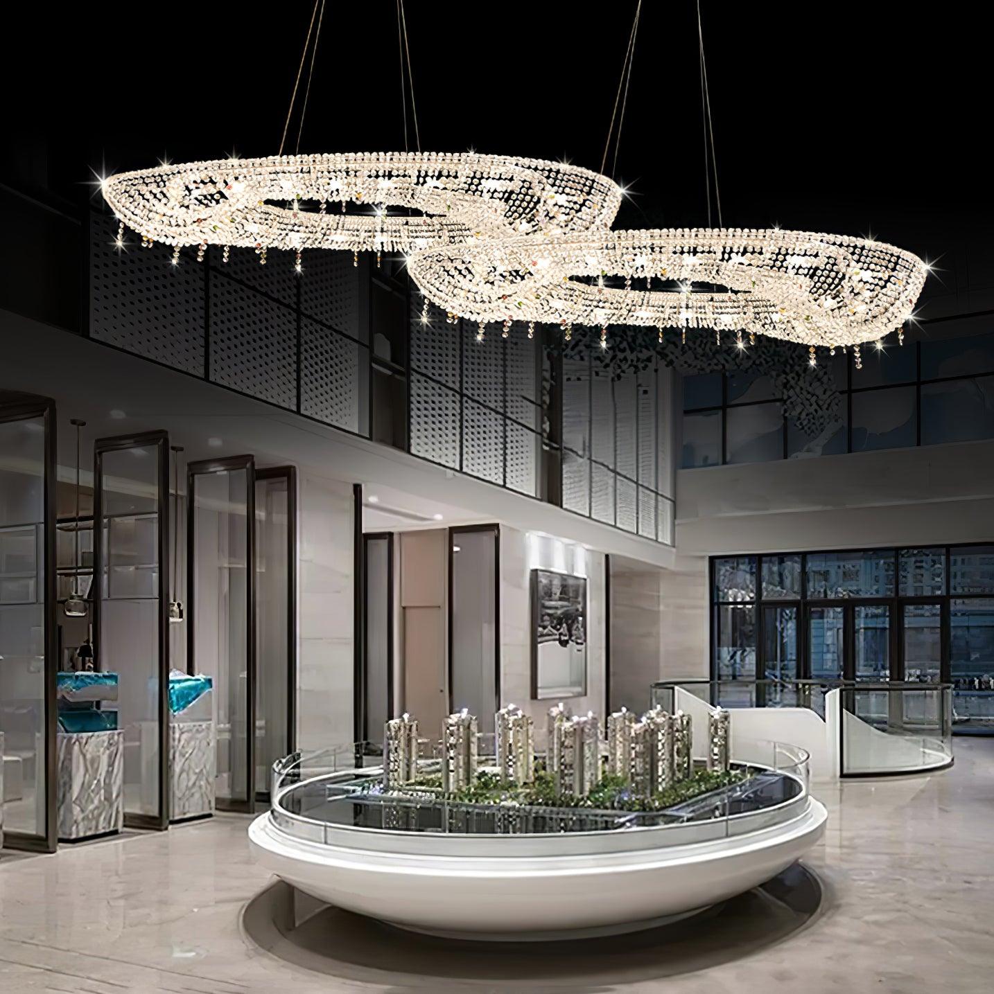 Modern Round Crystal Chandelier - YIOSI