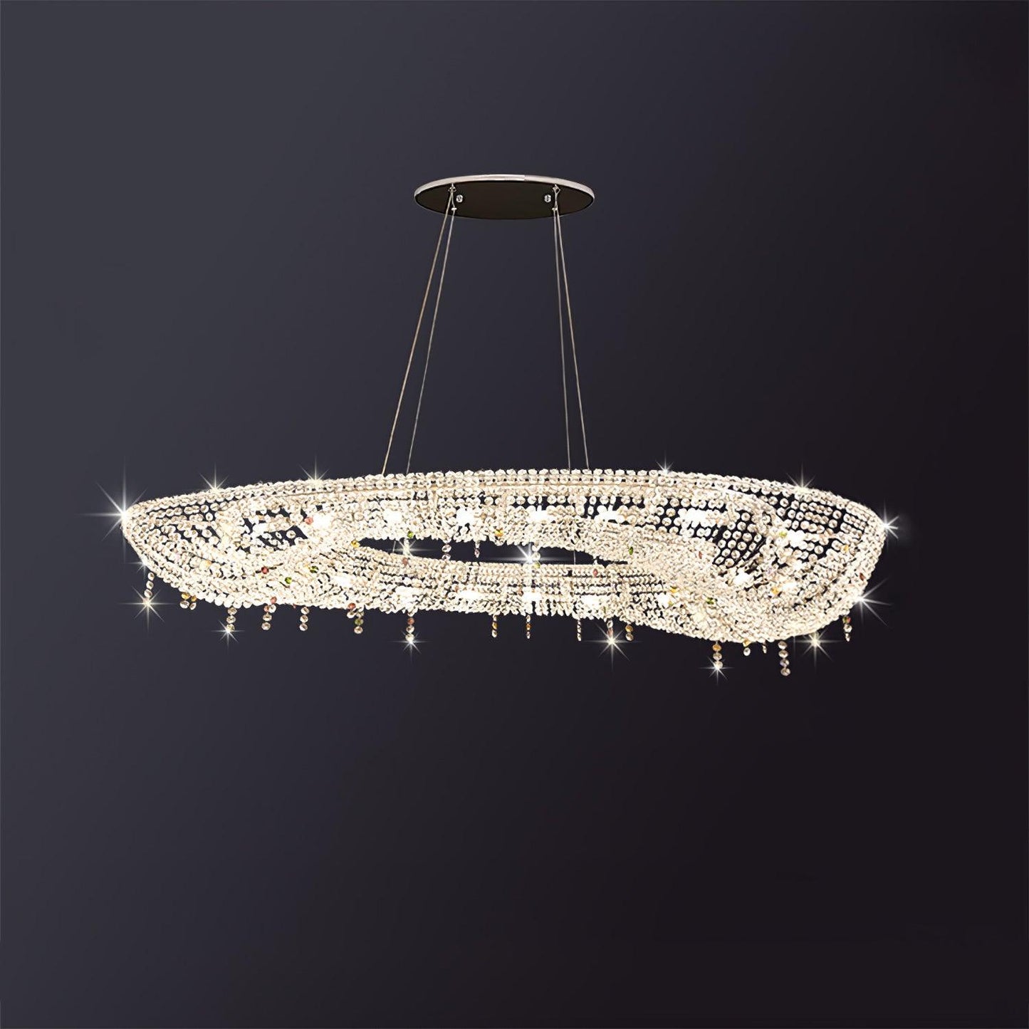 Modern Round Crystal Chandelier - YIOSI