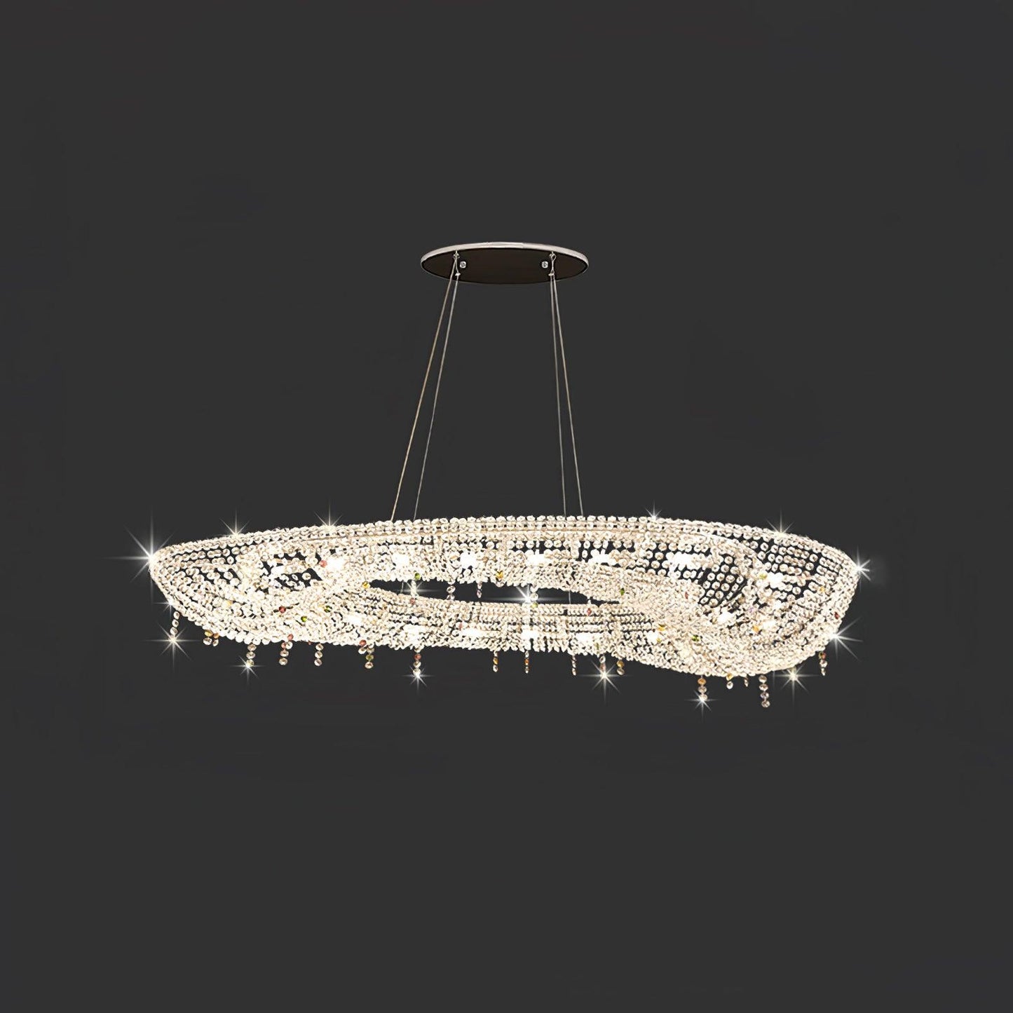 Modern Round Crystal Chandelier - YIOSI
