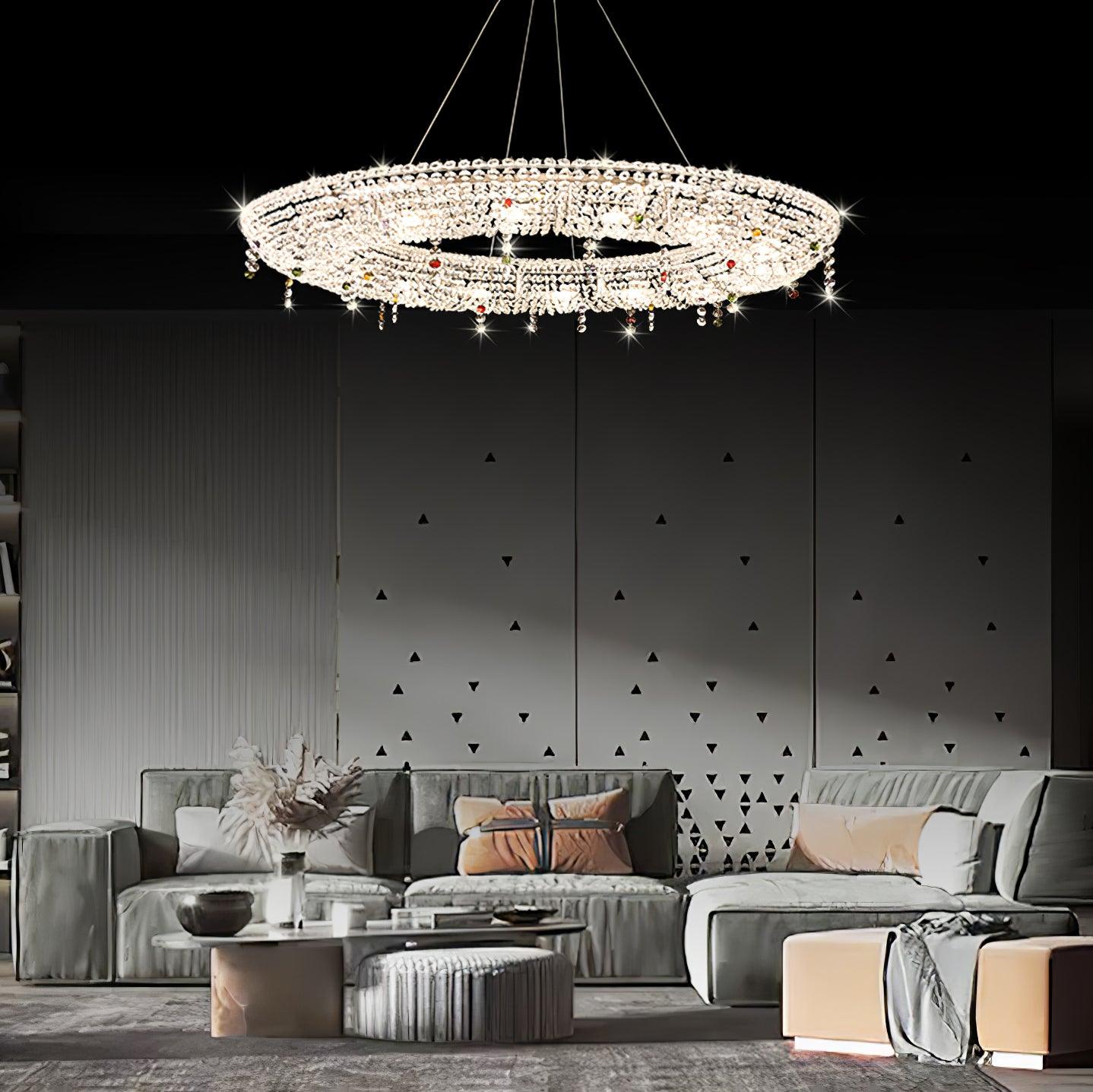 Modern Round Crystal Chandelier - YIOSI