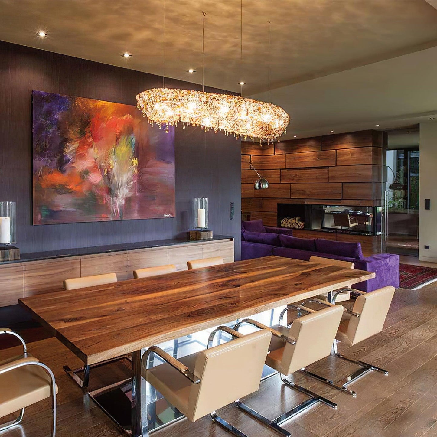 Modern Round Crystal Chandelier - YIOSI