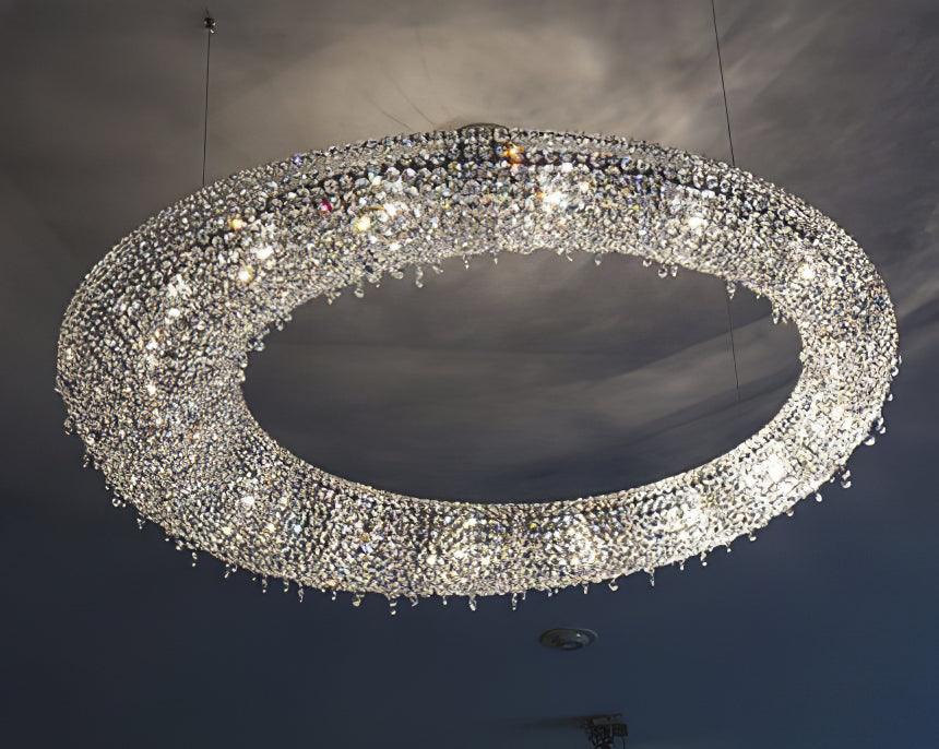 Modern Round Crystal Chandelier - YIOSI