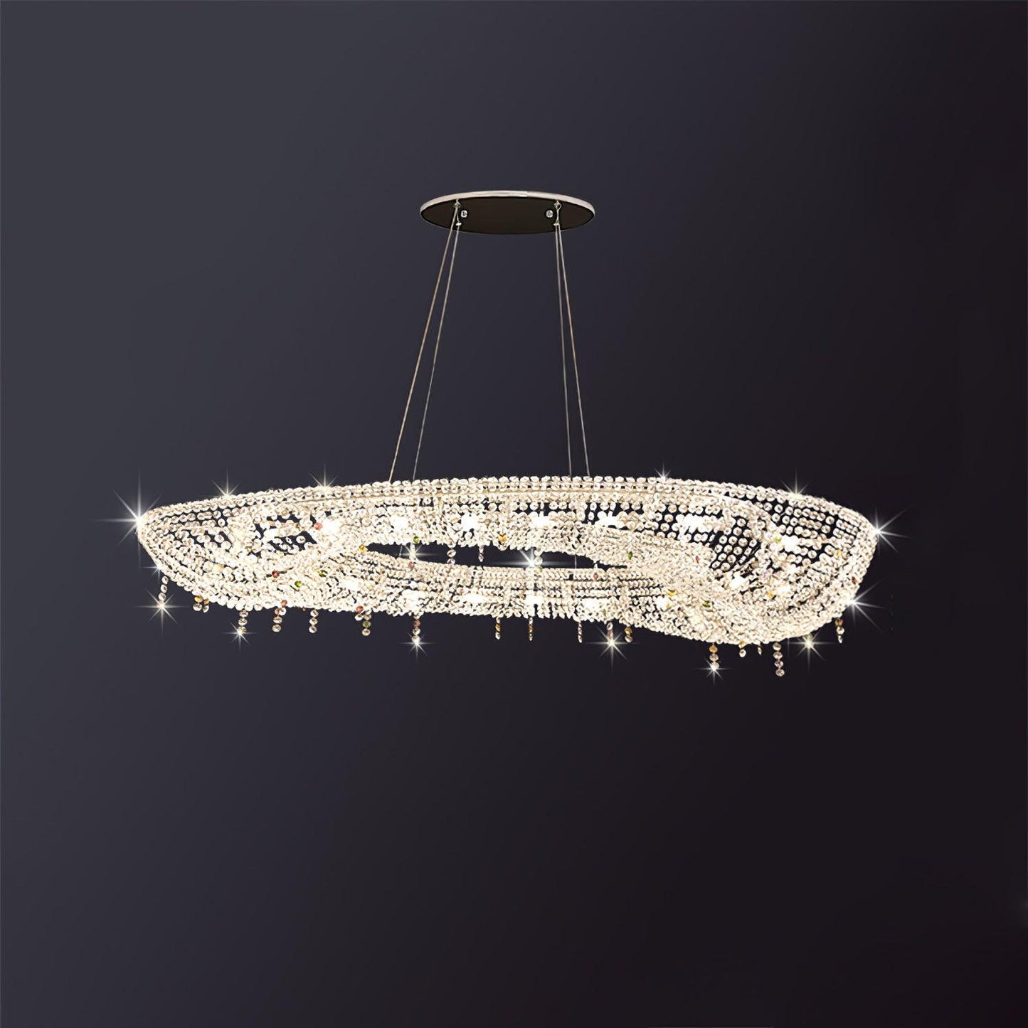 Modern Round Crystal Chandelier - YIOSI