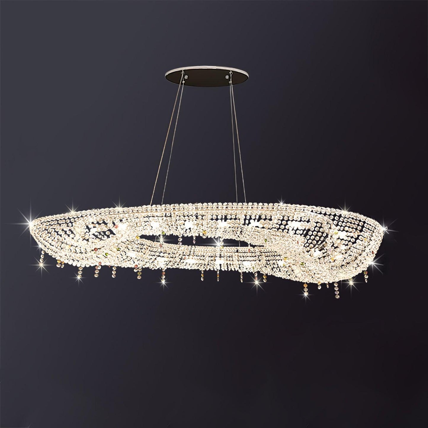 Modern Round Crystal Chandelier - YIOSI