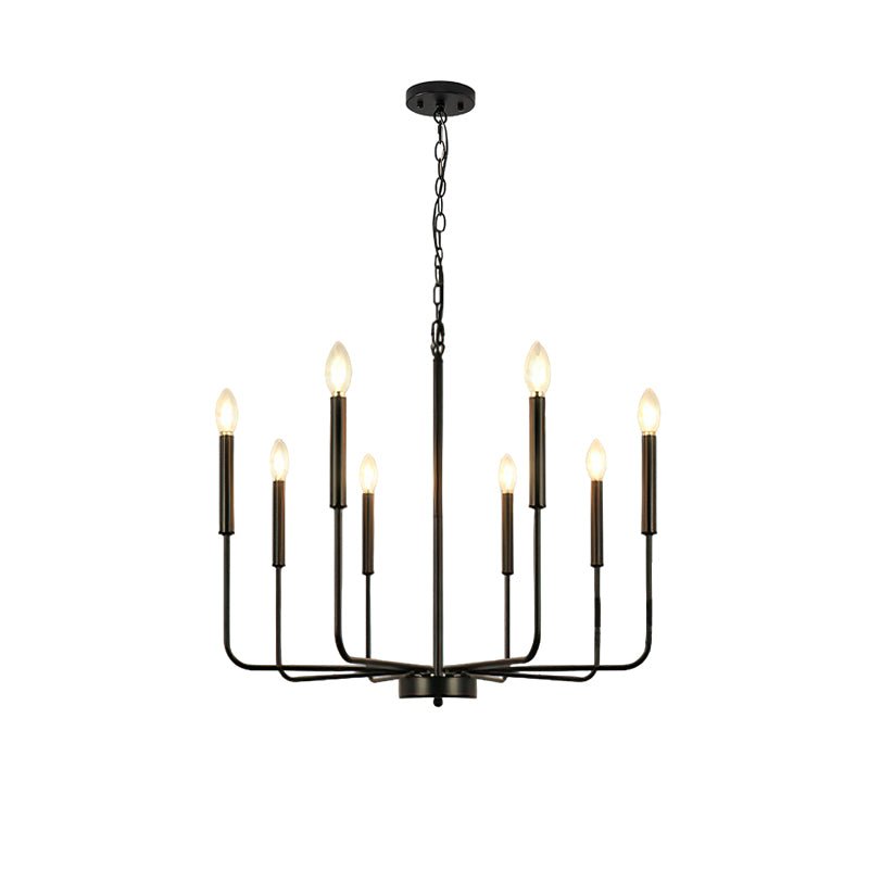 Monroe Polished Gold Modern Chandelier with Brass or Black Finish
