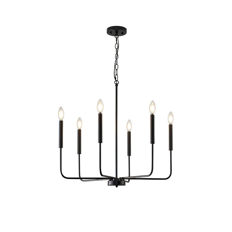 Monroe Polished Gold Modern Chandelier with Brass or Black Finish