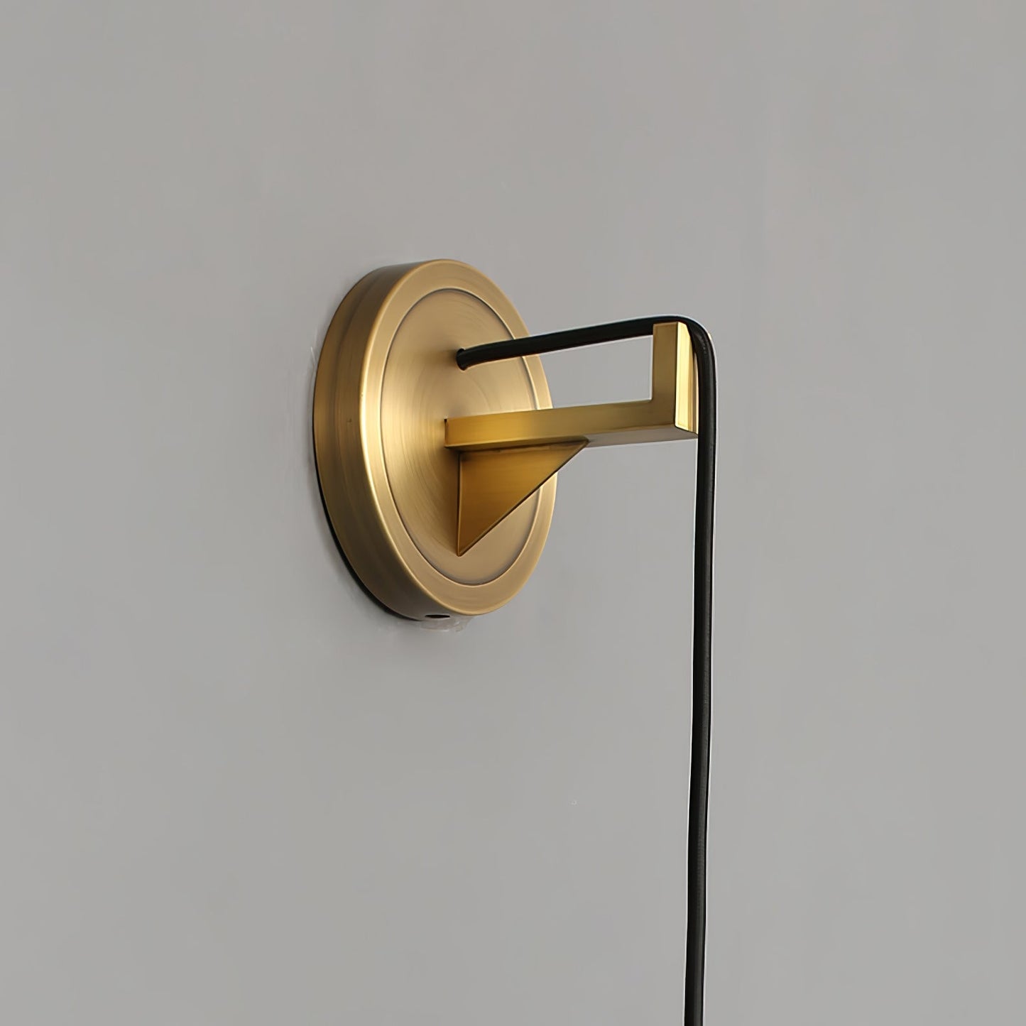 Monty Brass & White Alabaster Wall Lamp with Braided Cord