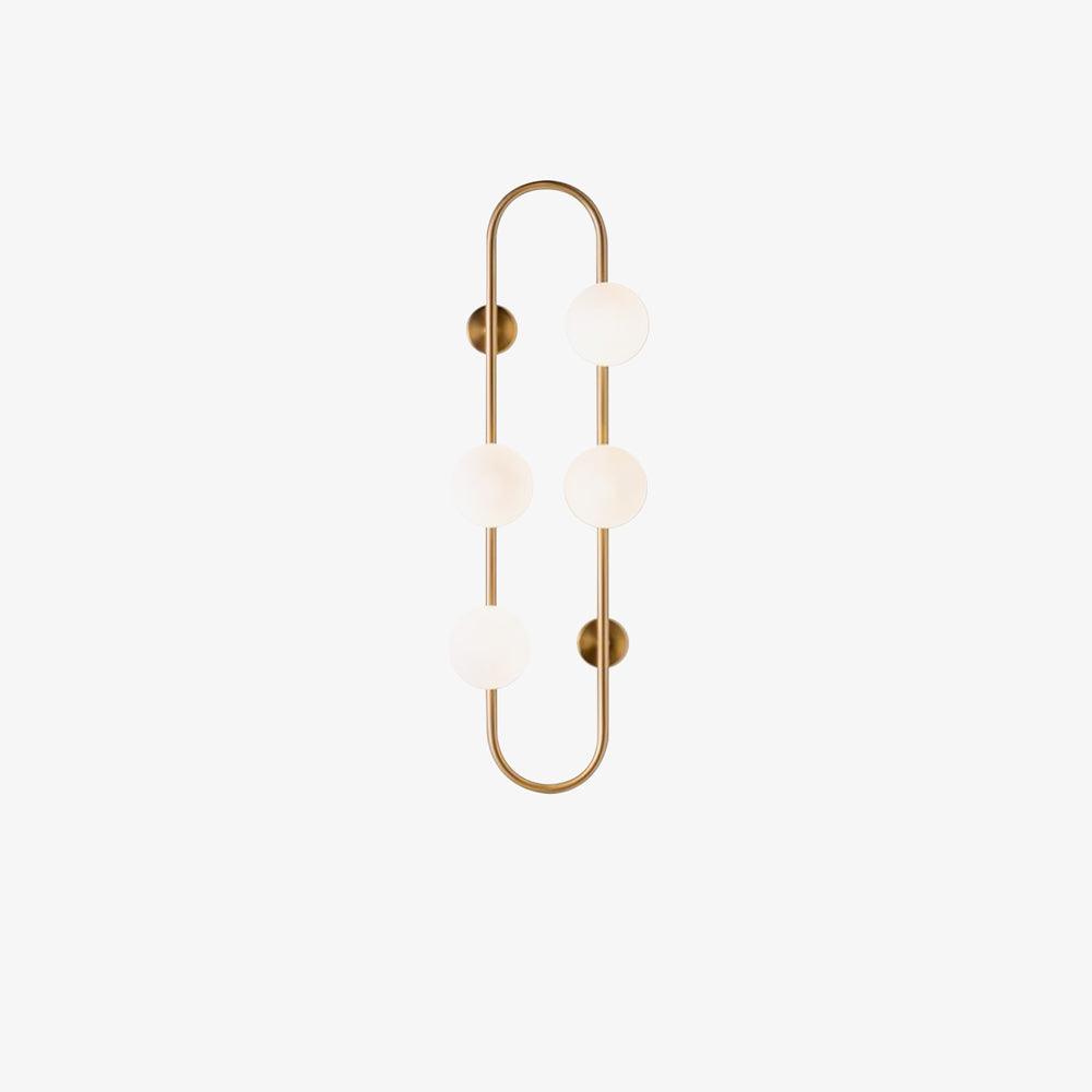 Buch Multi-Bulb Gold & Black Wall Lamp with Glass Shades