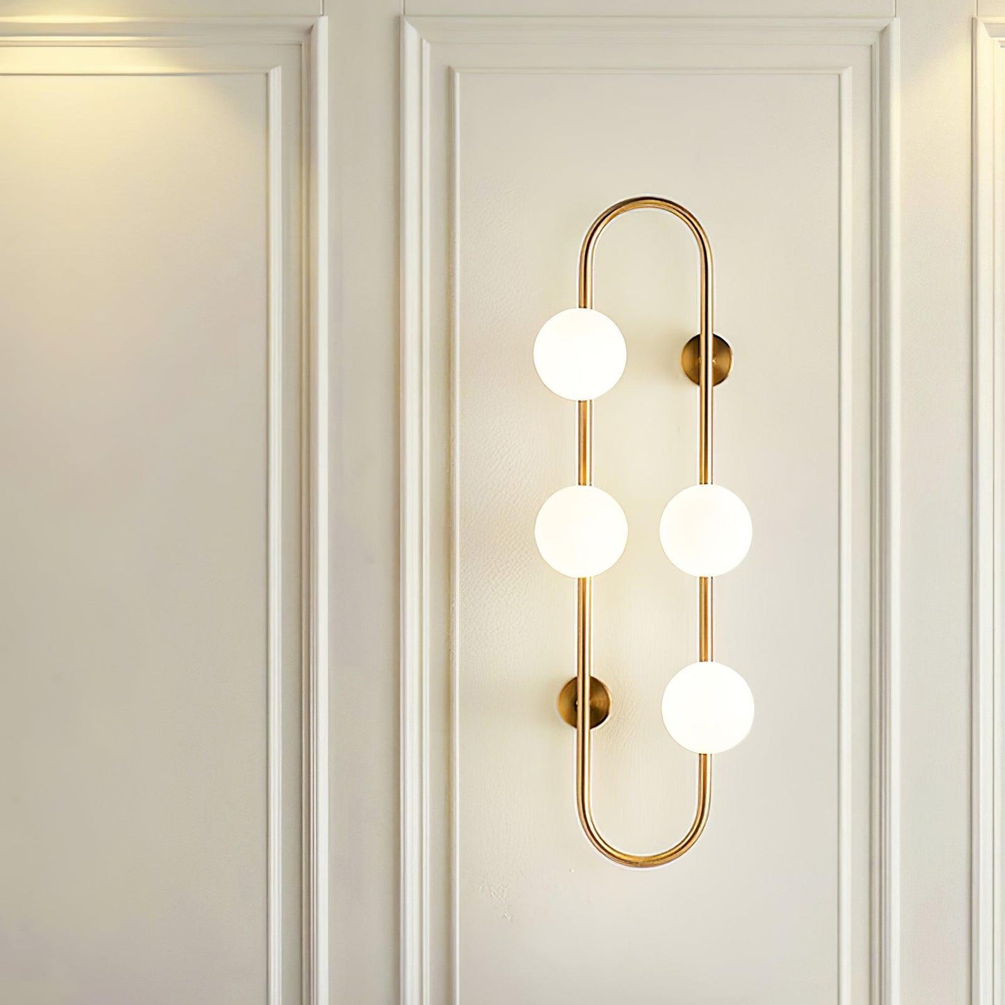 Buch Multi-Bulb Gold & Black Wall Lamp with Glass Shades